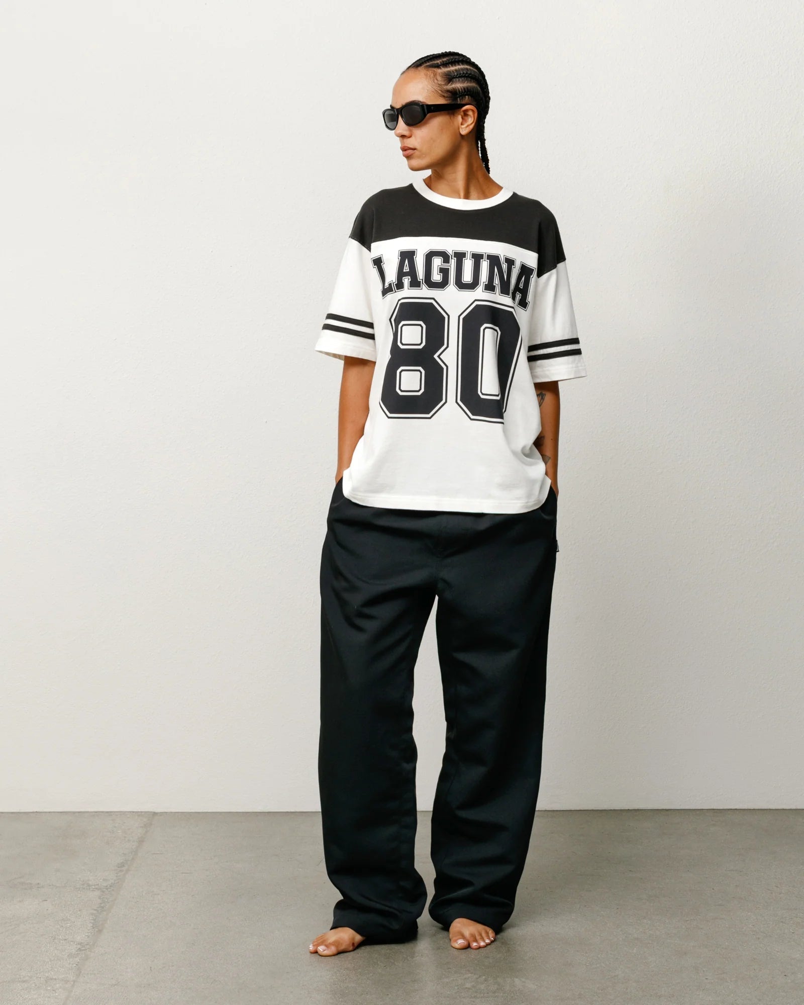 Stussy Laguna Short Sleeve, black - Tiki Room Skateboards - 5