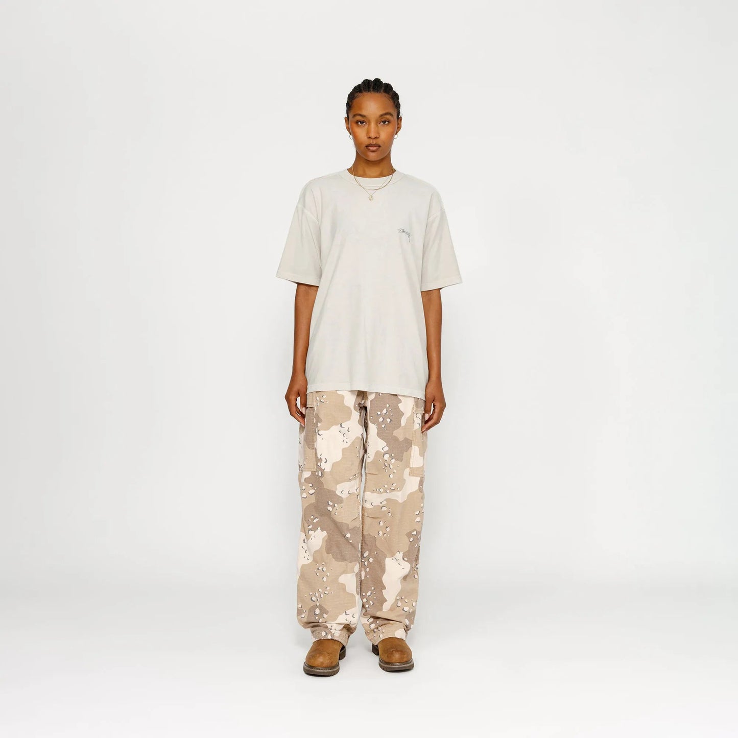 Stussy Lazy Tee, bone - Tiki Room Skateboards - 4