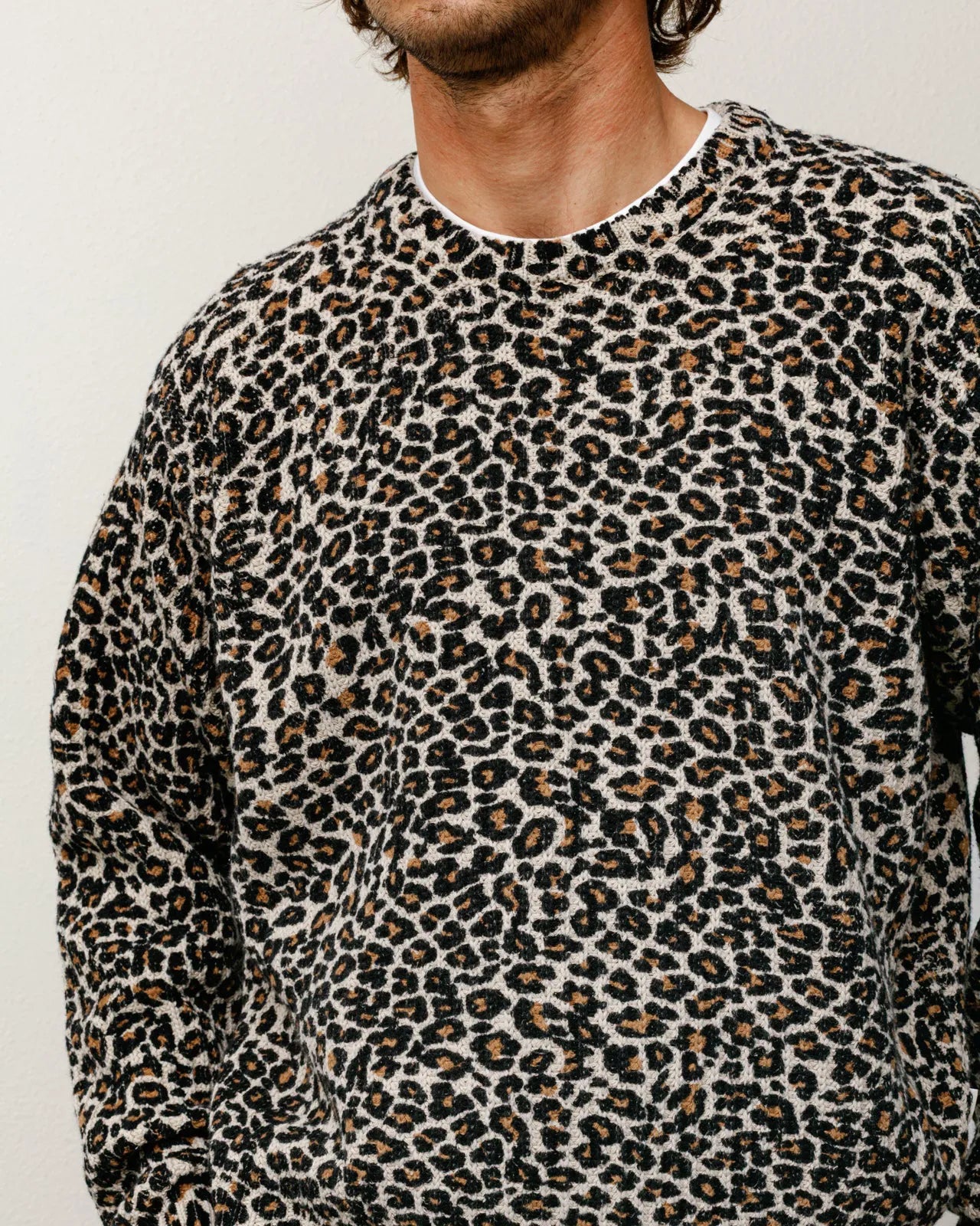 Stussy Leopard Sweater, leopard - Tiki Room Skateboards - 3