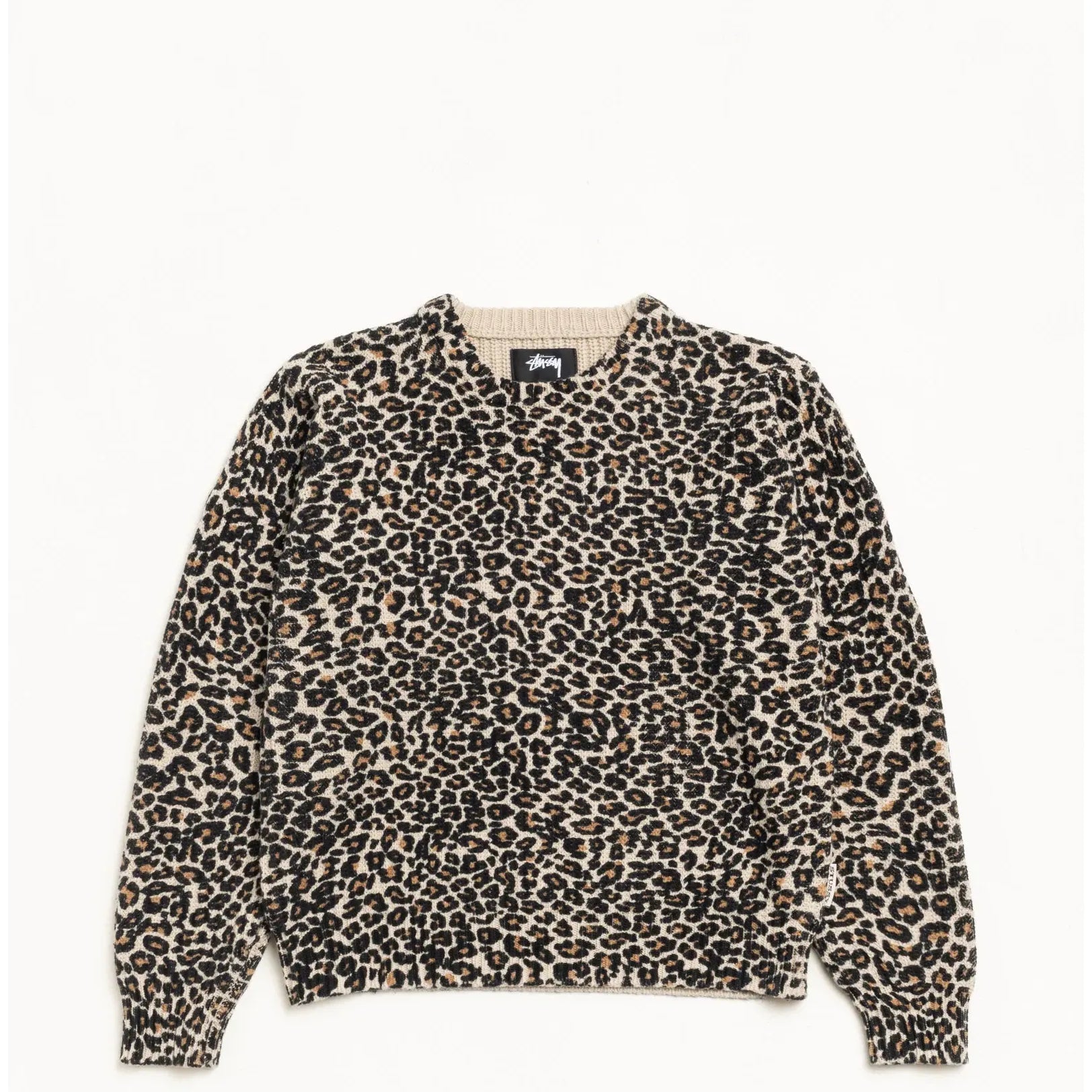Stussy Leopard Sweater, leopard - Tiki Room Skateboards - 1