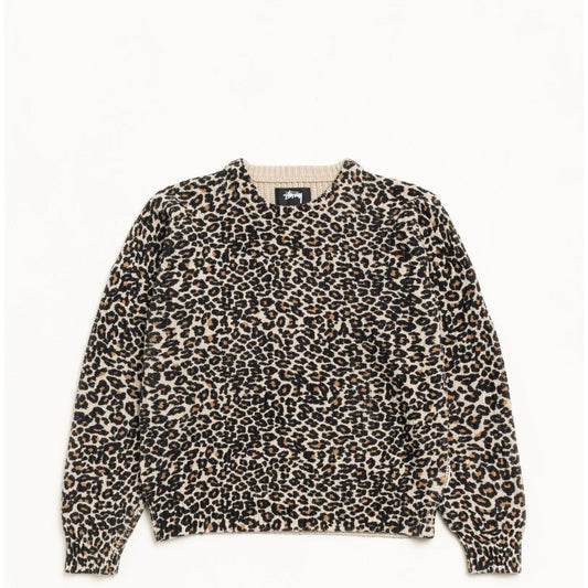 Stussy Leopard Sweater, leopard - Tiki Room Skateboards - 1