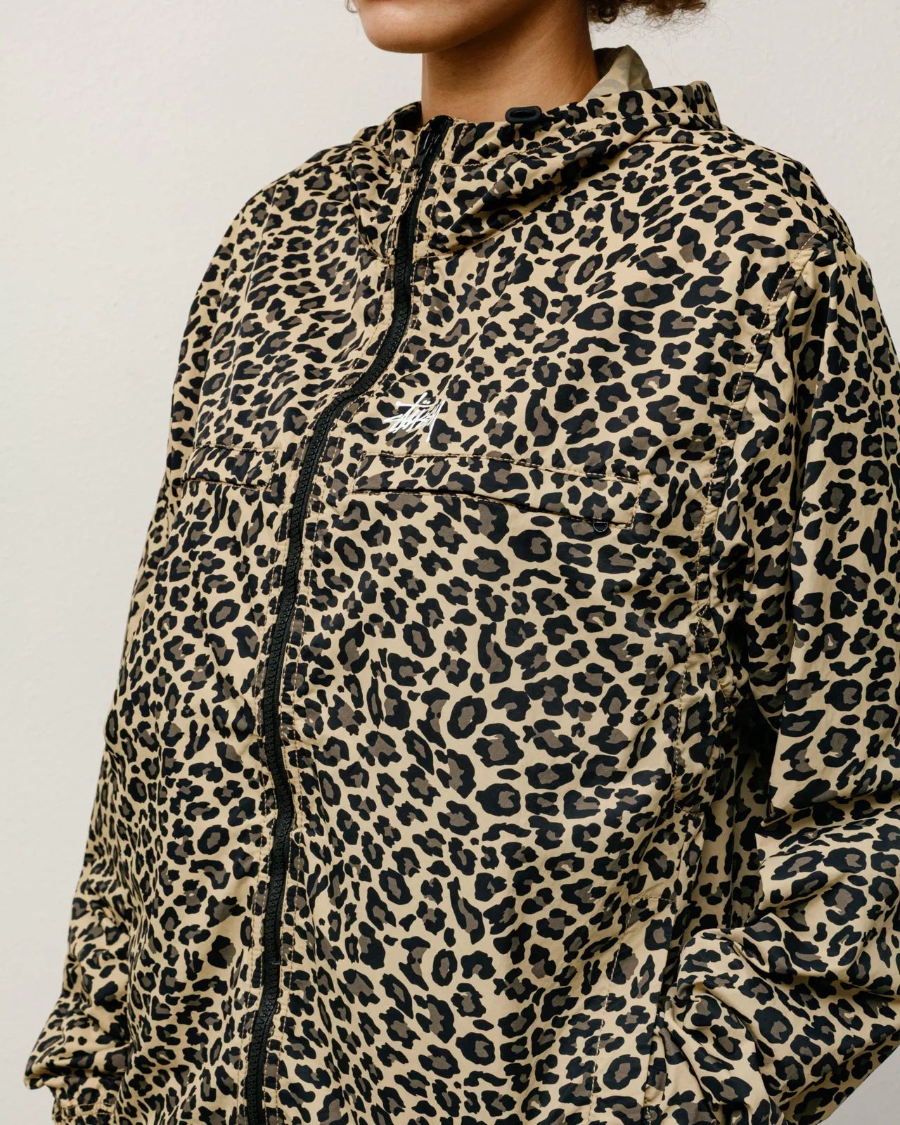 Stussy Lightweight Hooded Jacket, cheetah - Tiki Room Skateboards - 5