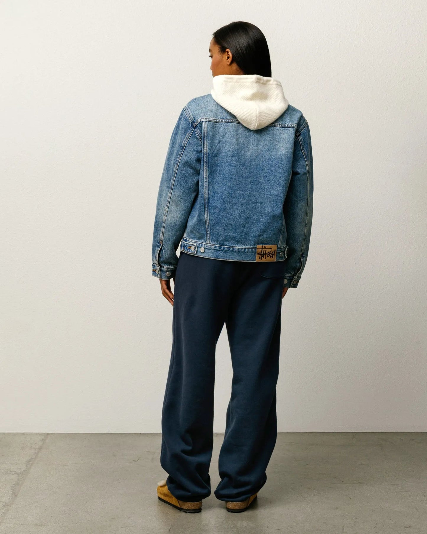 Stussy Lined Denim Trucker Jacket, indigo stone wash - Tiki Room Skateboards - 7