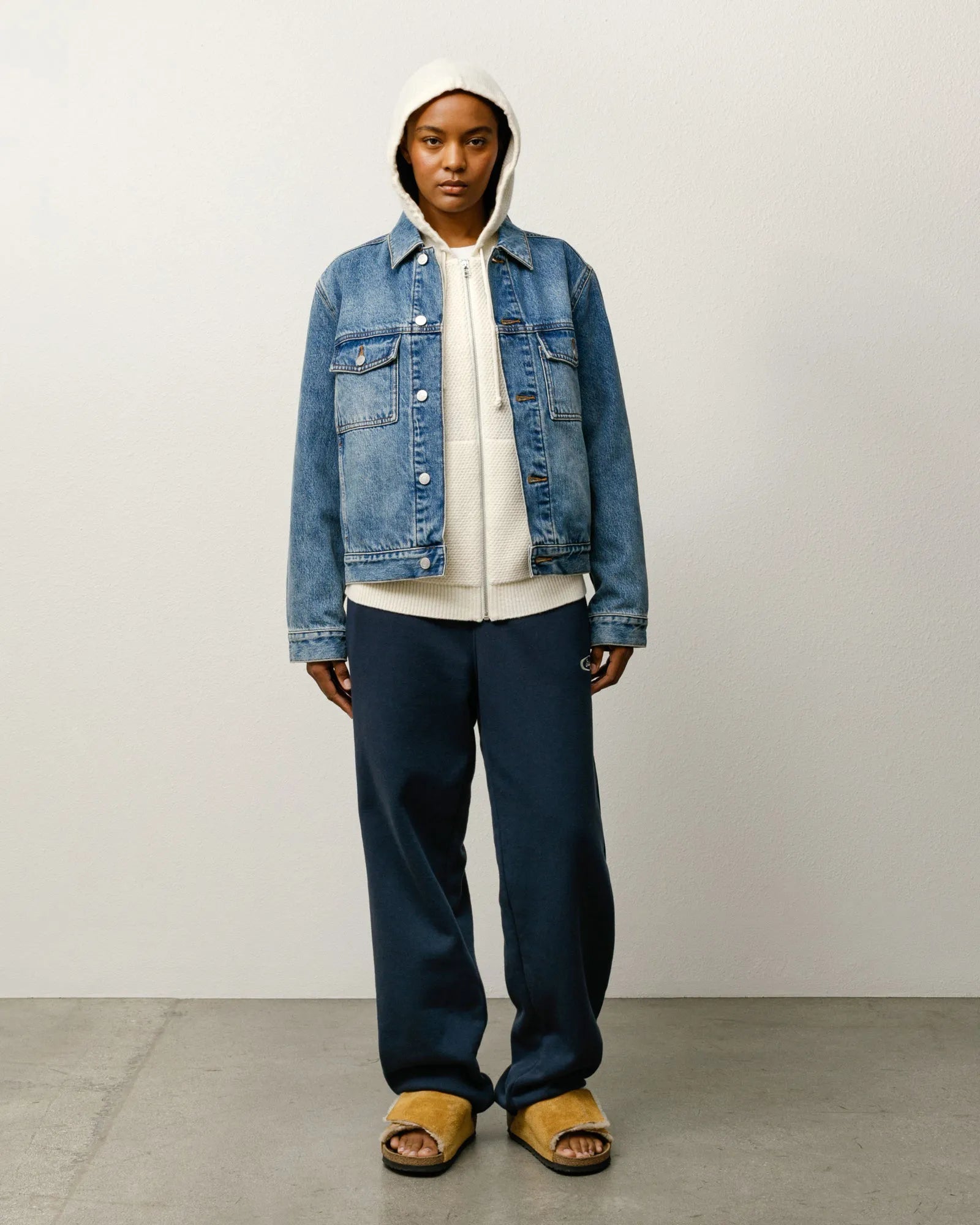 Stussy Lined Denim Trucker Jacket, indigo stone wash - Tiki Room Skateboards - 5