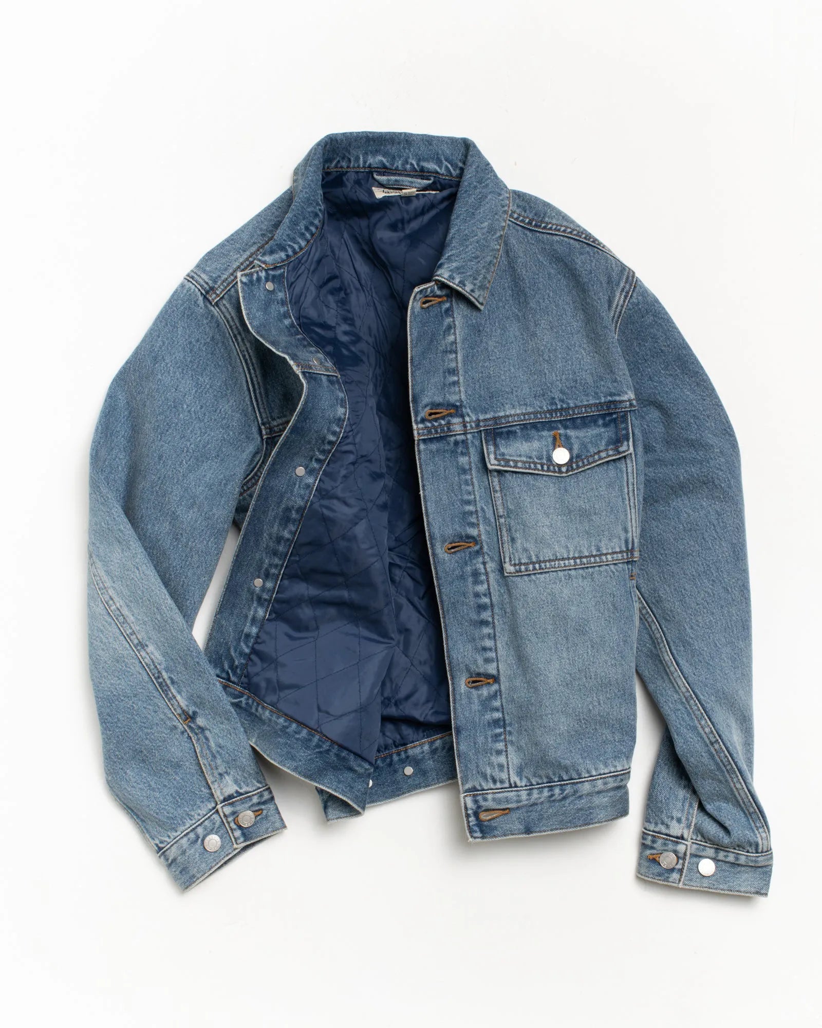 Stussy Lined Denim Trucker Jacket, indigo stone wash - Tiki Room Skateboards - 2