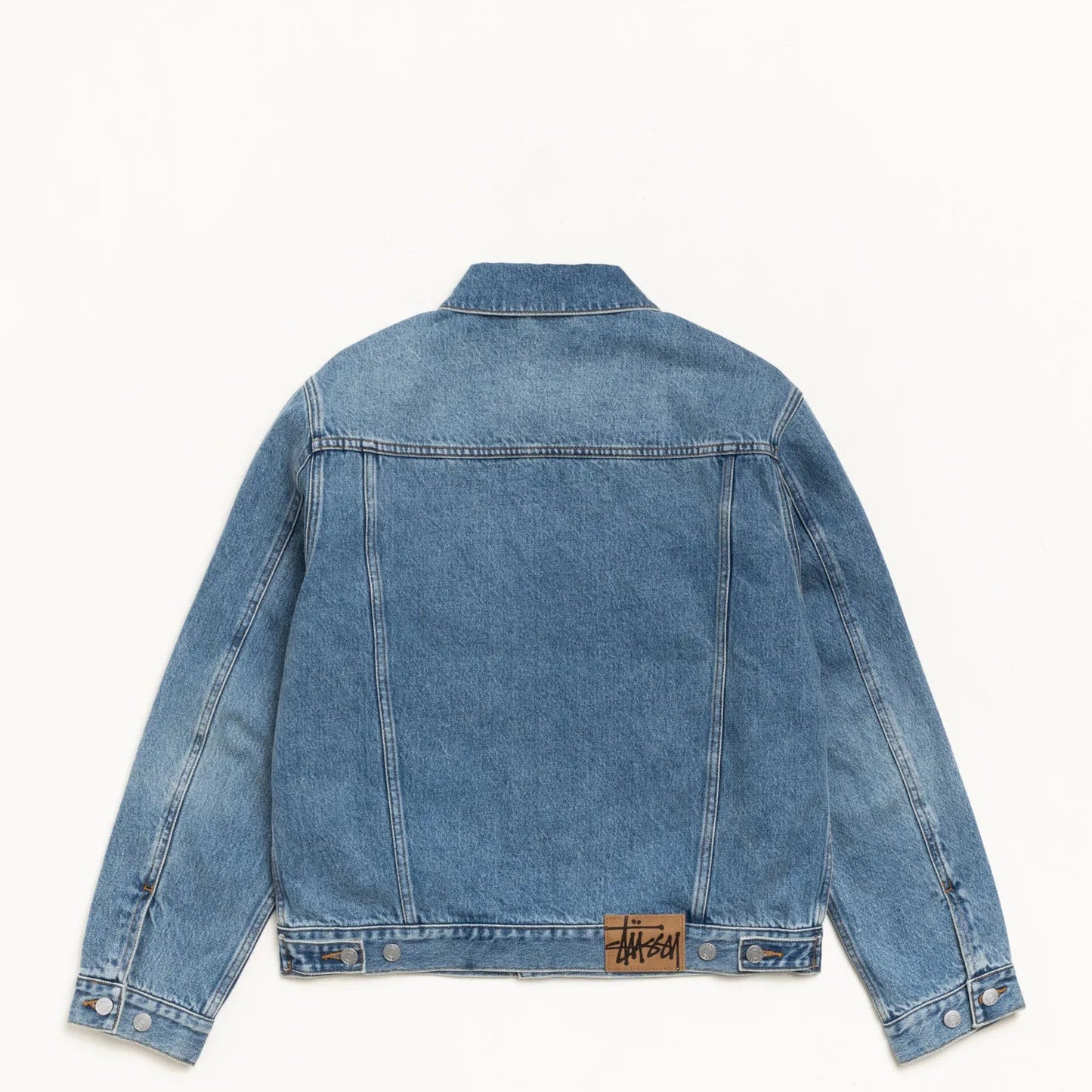Stussy Lined Denim Trucker Jacket, indigo stone wash - Tiki Room Skateboards - 8