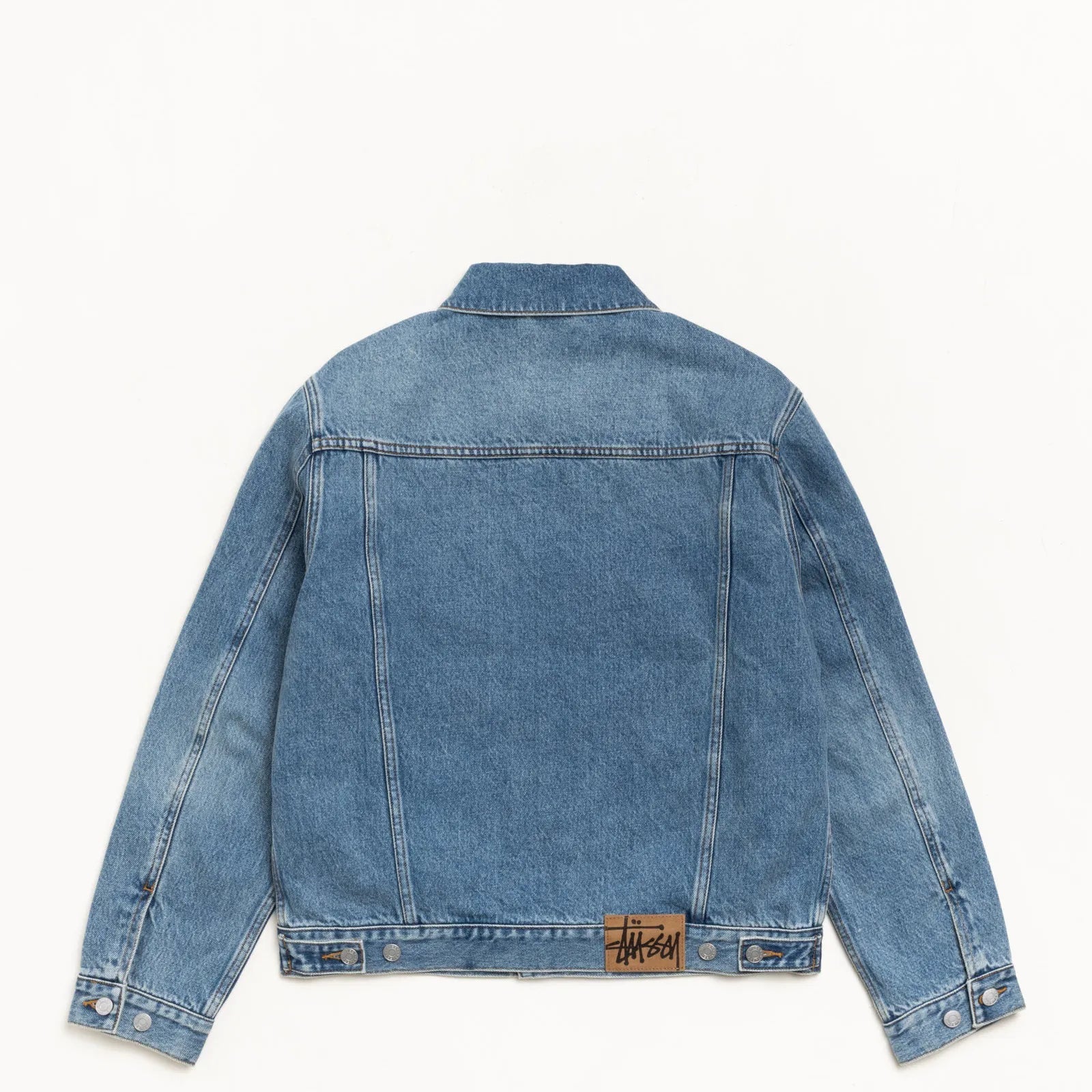 Stussy Lined Denim Trucker Jacket, indigo stone wash - Tiki Room Skateboards - 8