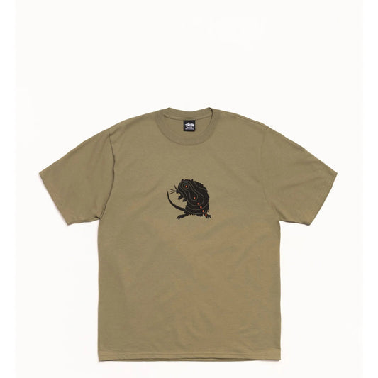 Stussy Long Range Tee, army - Tiki Room Skateboards - 1