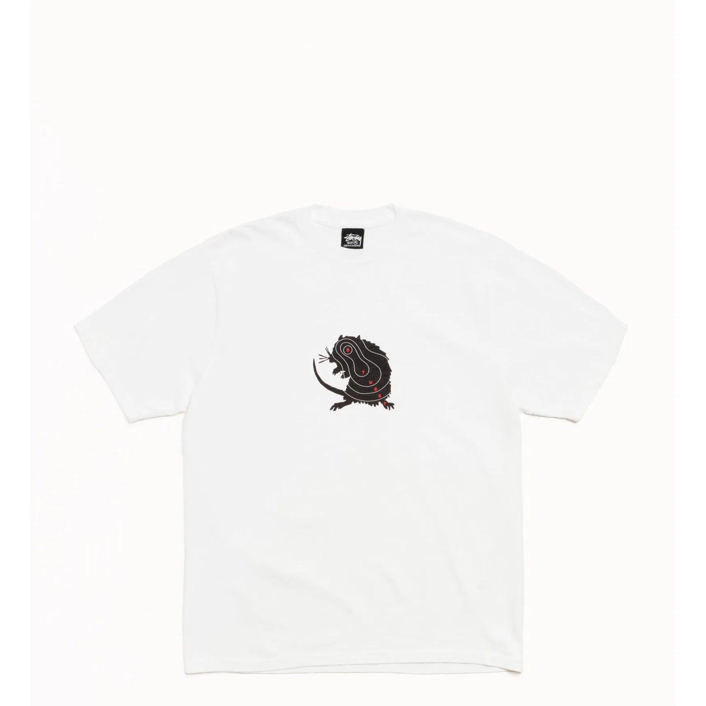 Stussy Long Range Tee, white - Tiki Room Skateboards - 1