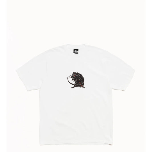 Stussy Long Range Tee, white - Tiki Room Skateboards - 1