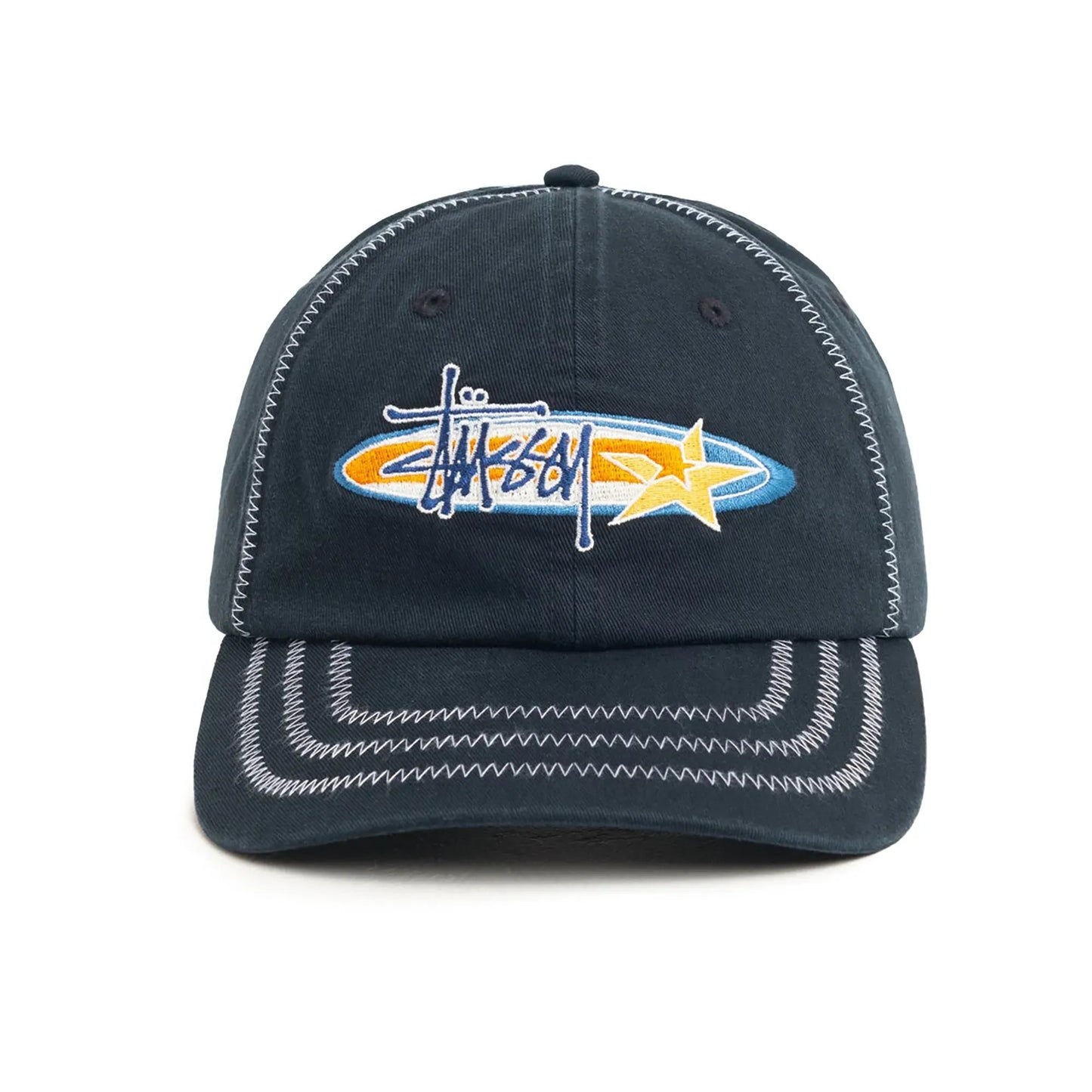 Stussy Low Profile Oval Star Cap, black - Tiki Room Skateboards - 2