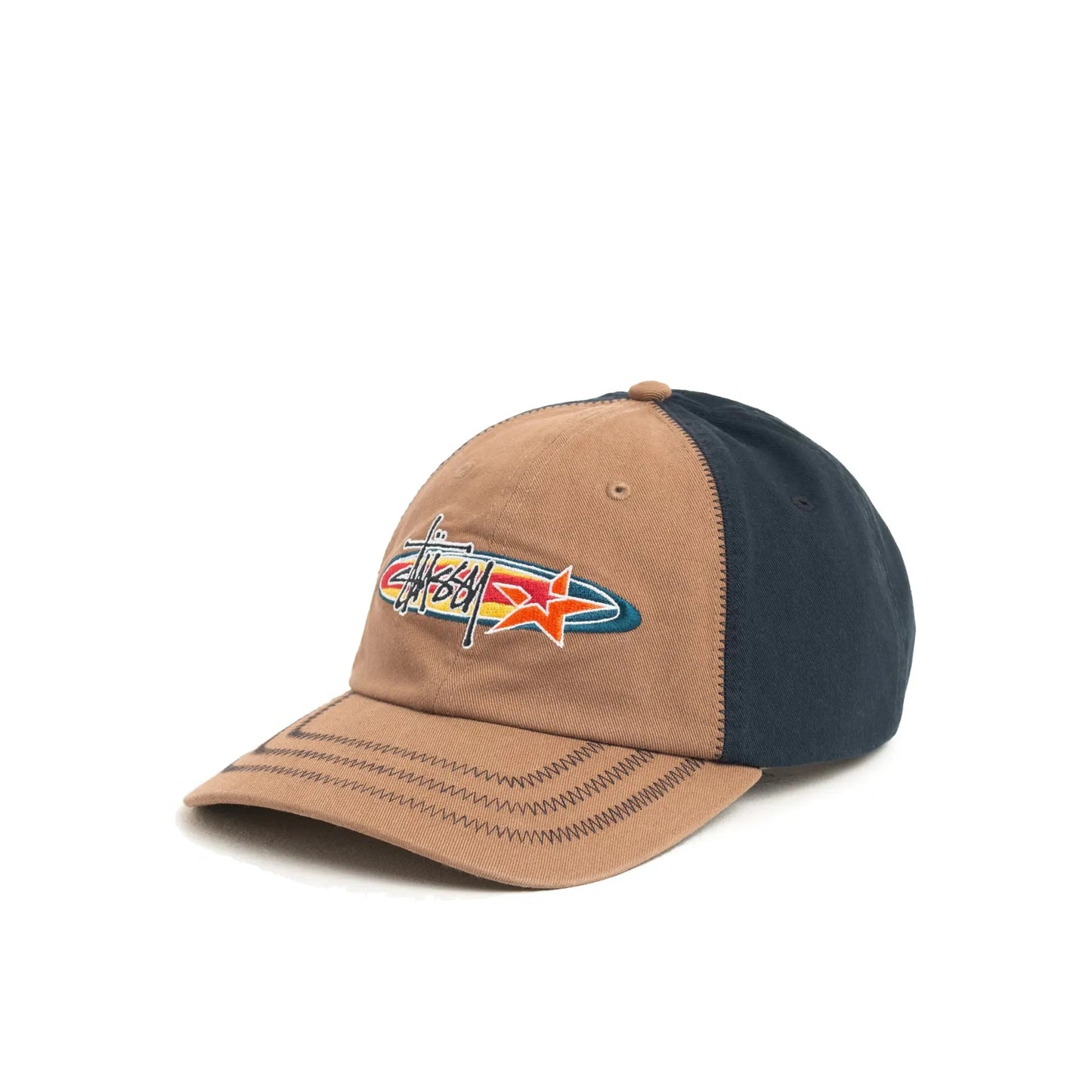 Stussy Low Profile Oval Star Cap, brown - Tiki Room Skateboards - 1