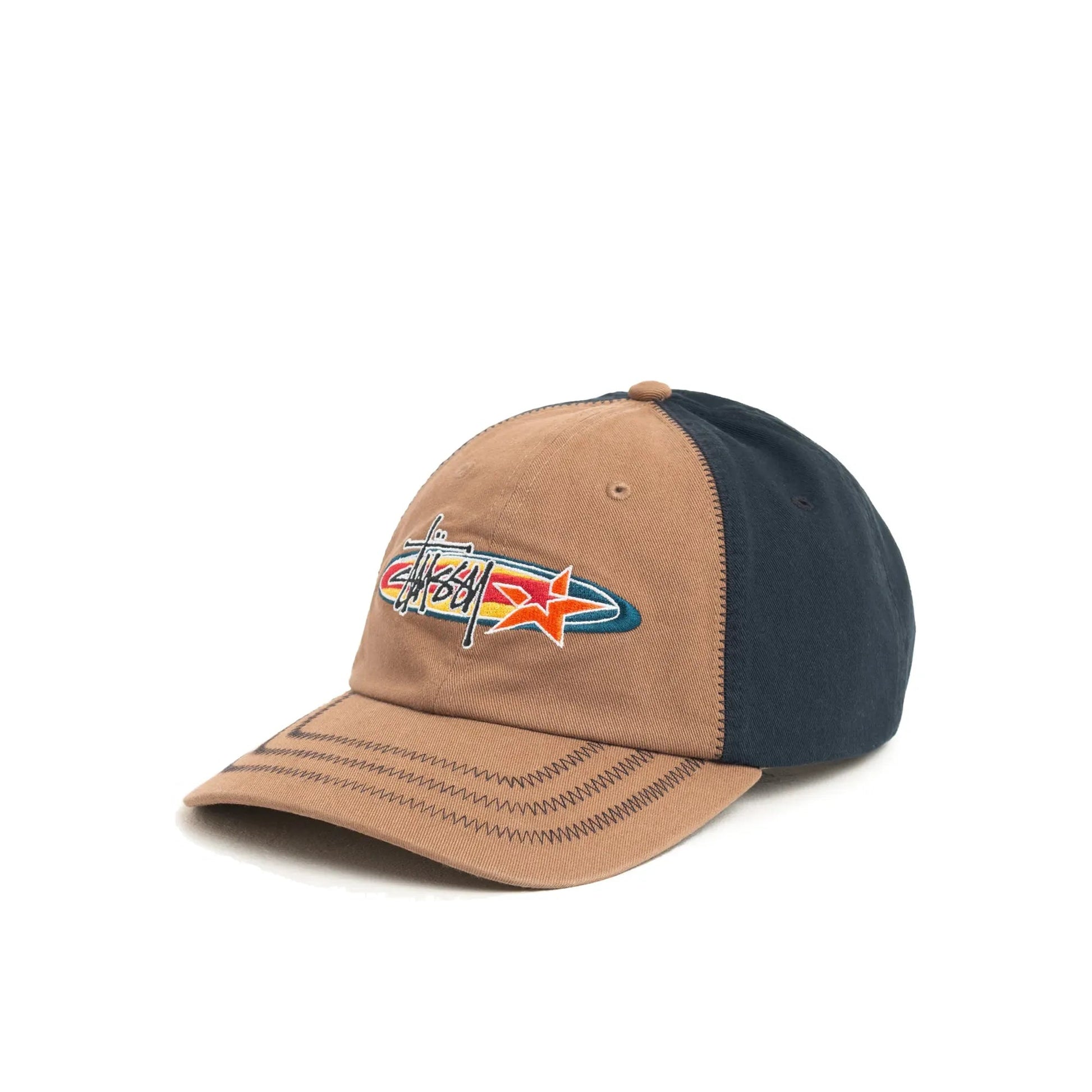 Stussy Low Profile Oval Star Cap, brown - Tiki Room Skateboards - 1