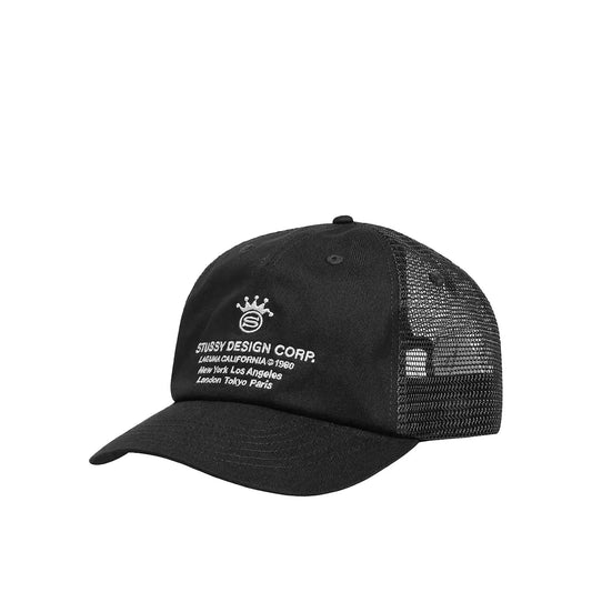 Stussy Lp Design Crop Trucker Cap, black