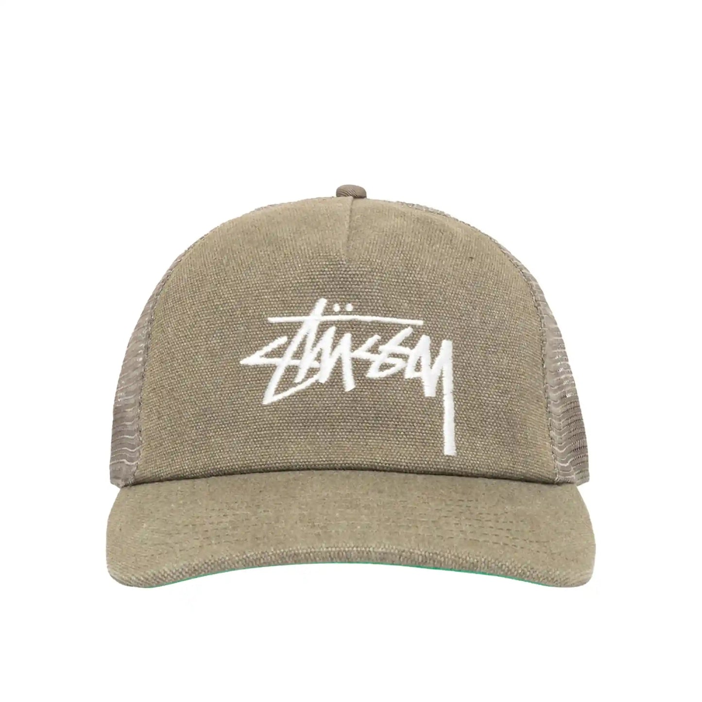 Stussy Md Big Stock Mesh Cap Ball Cap, army green - Tiki Room Skateboards - 3