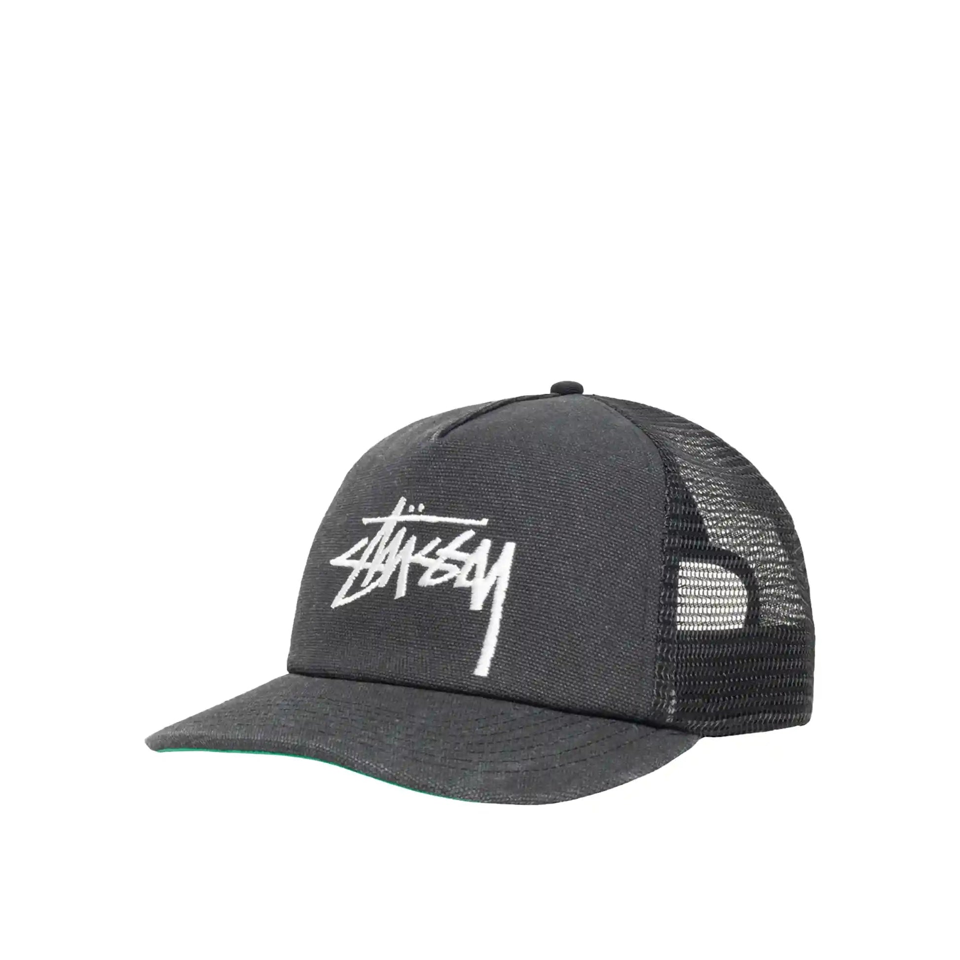 Stussy Md Big Stock Mesh Cap Ball Cap, black - Tiki Room Skateboards - 1