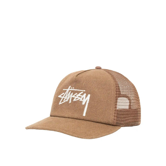 Stussy Md Big Stock Mesh Cap Ball Cap, brown - Tiki Room Skateboards - 1