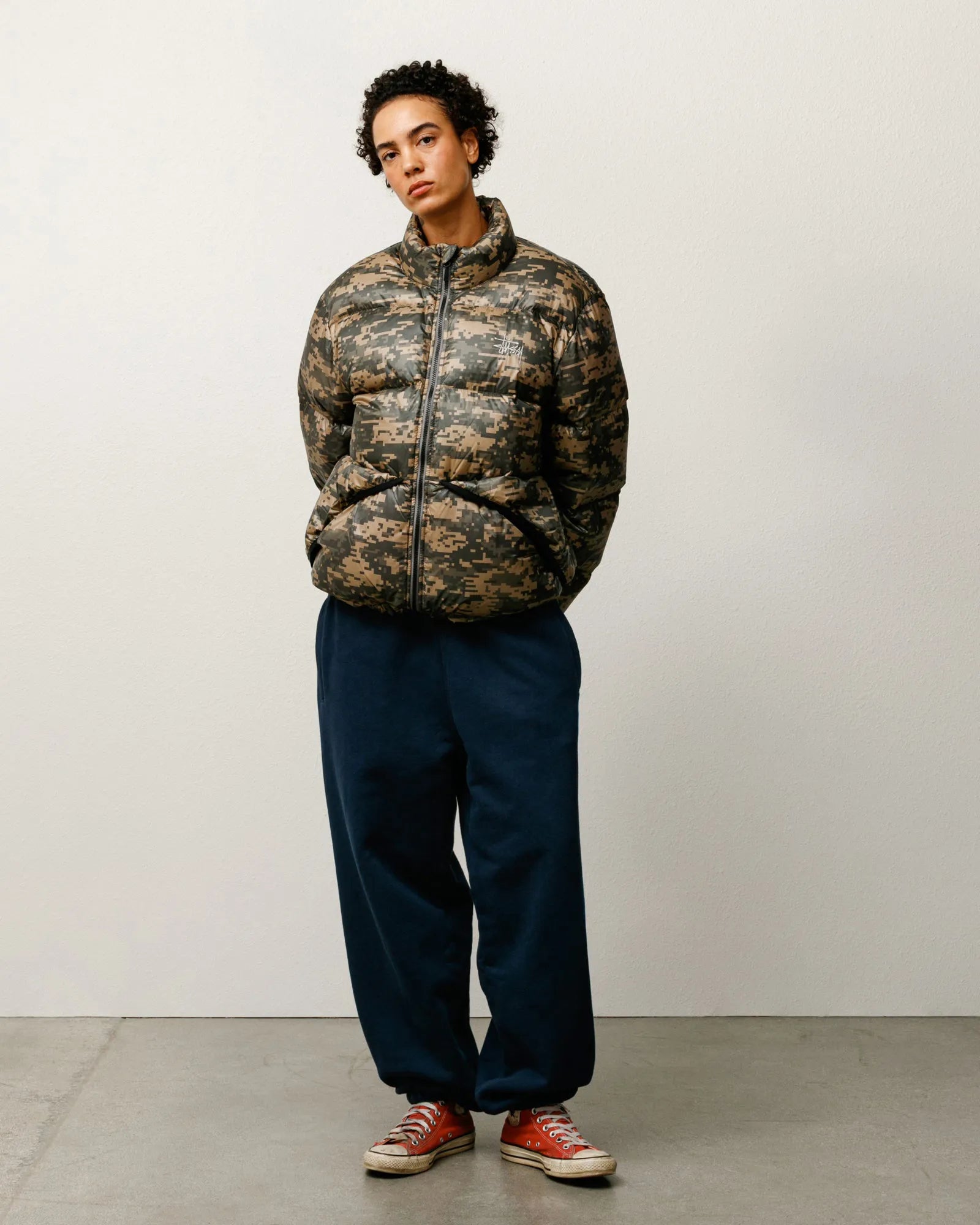 Stussy Micro Ripstop Mock Down Jacket, digi camo - Tiki Room Skateboards - 4