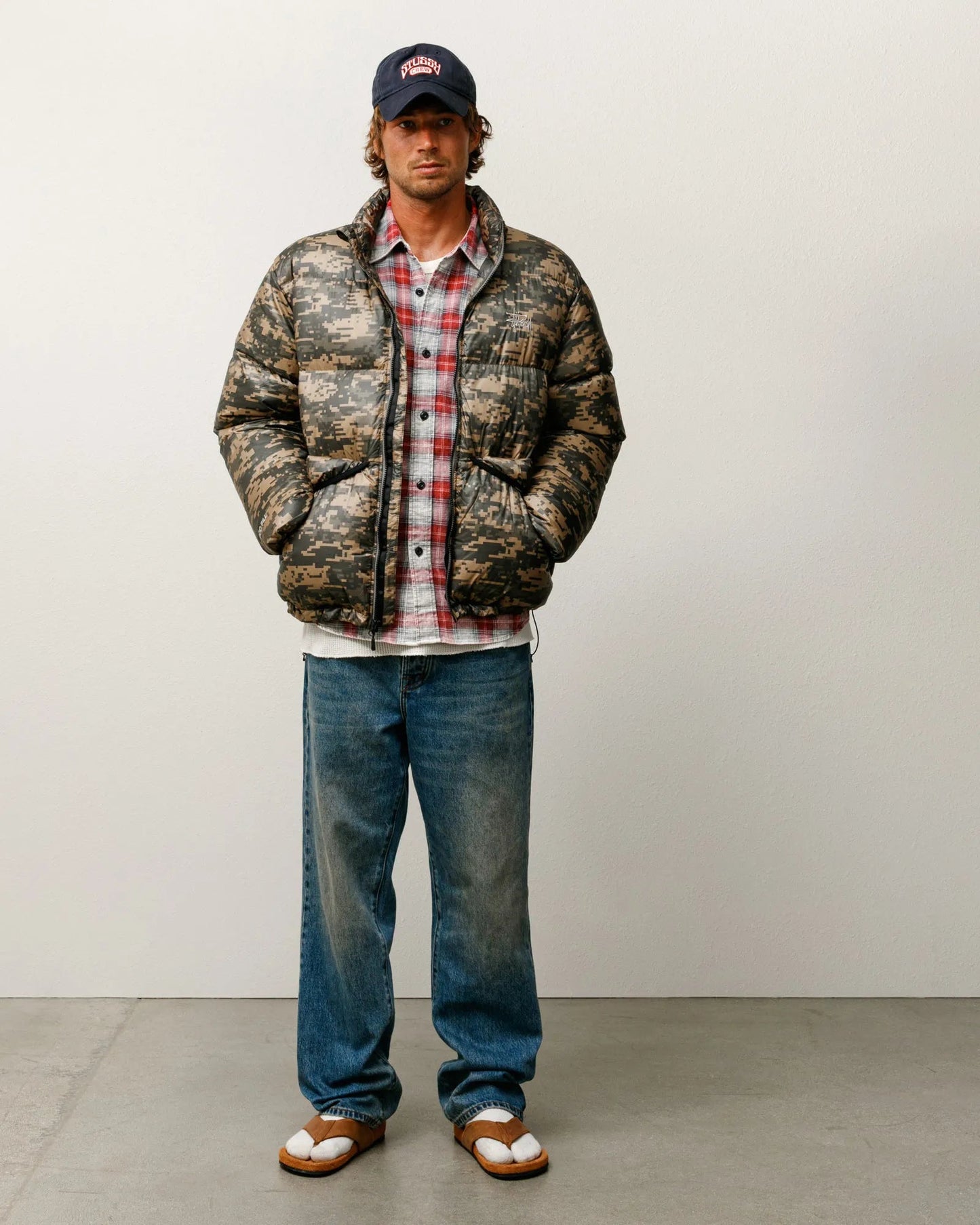 Stussy Micro Ripstop Mock Down Jacket, digi camo - Tiki Room Skateboards - 3