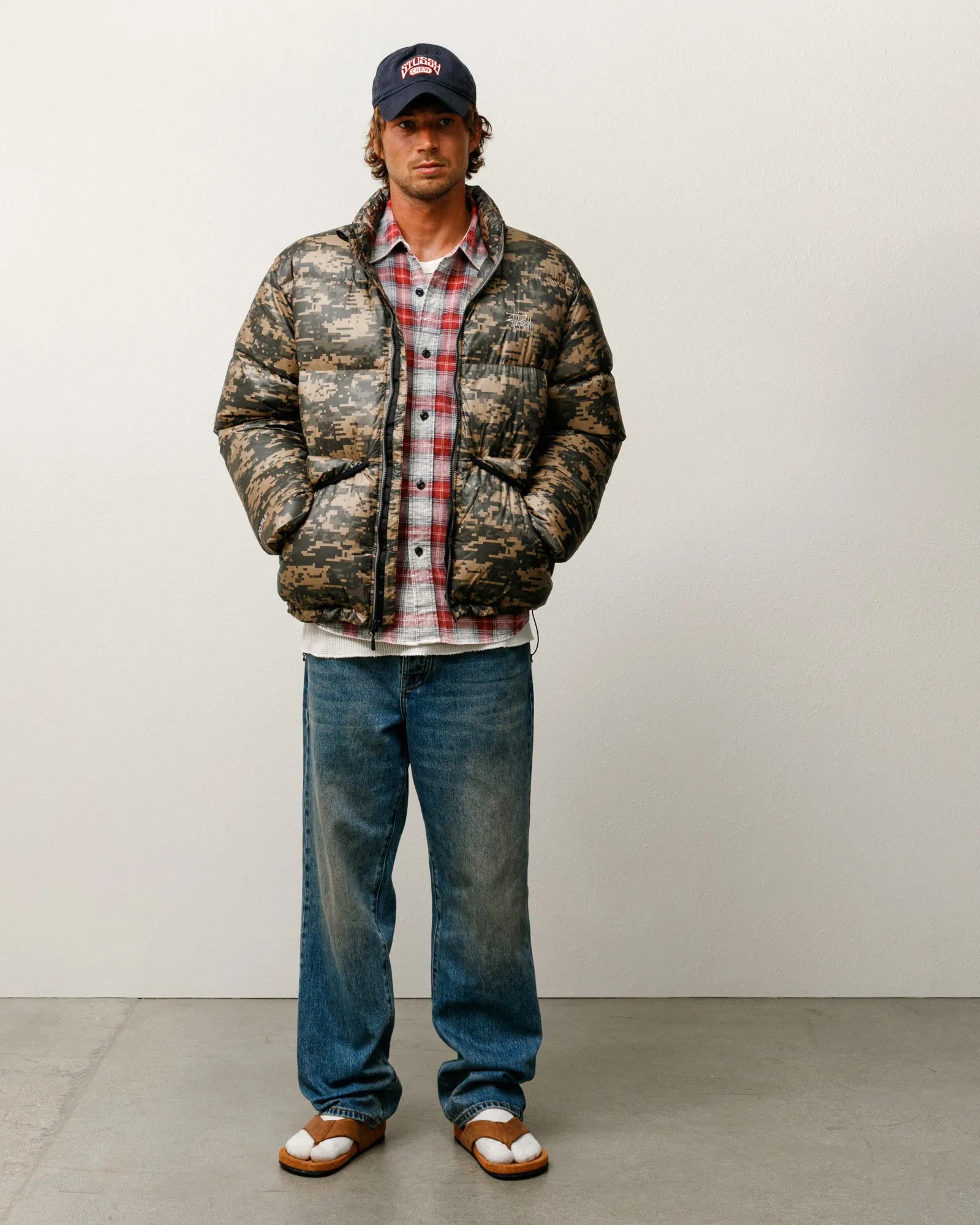 Stussy Micro Ripstop Mock Down Jacket, digi camo - Tiki Room Skateboards - 3