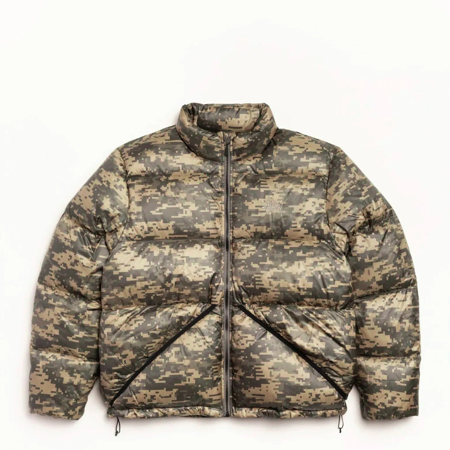 Stussy Micro Ripstop Mock Down Jacket, digi camo - Tiki Room Skateboards - 1