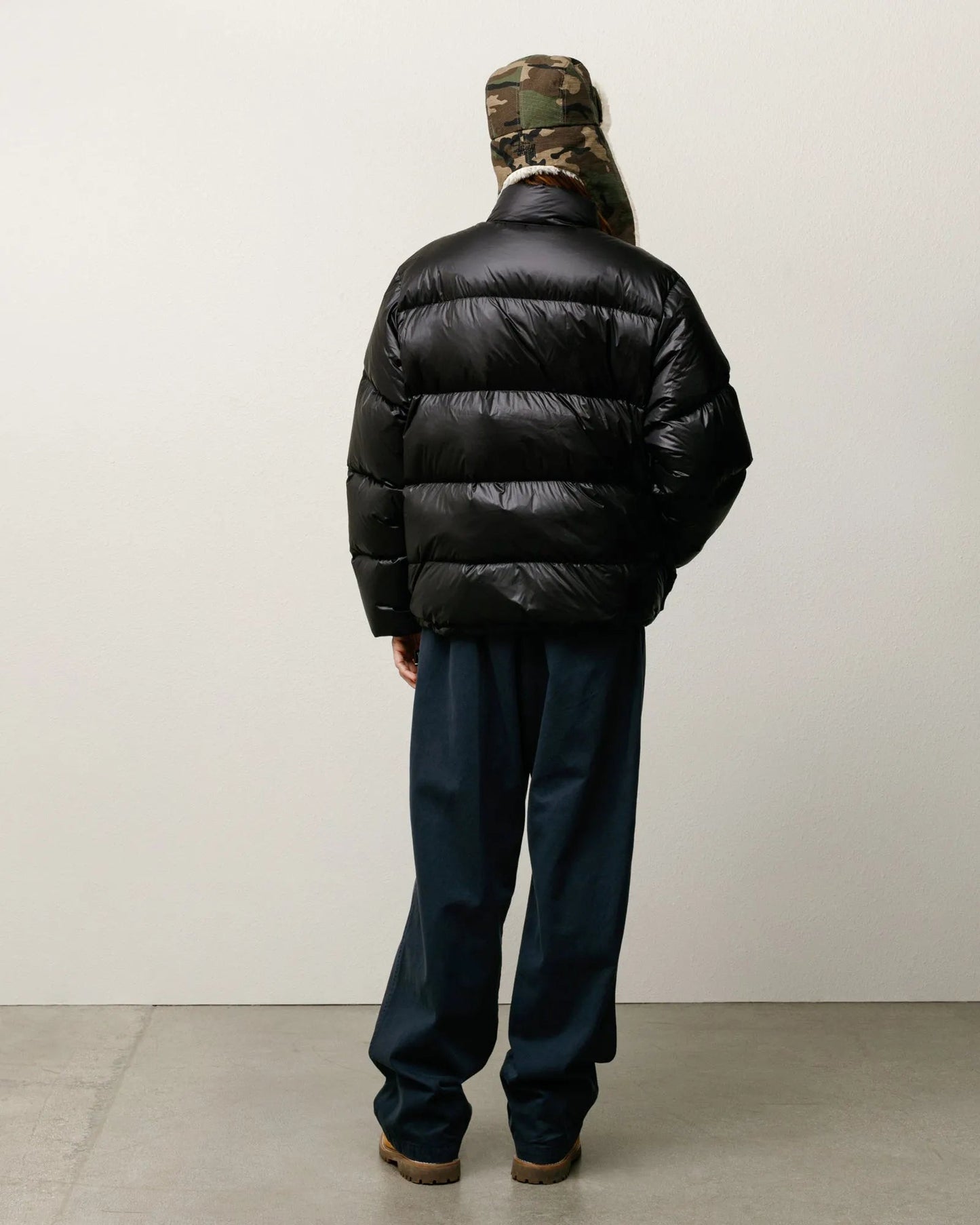 Stussy Micro Ripstop Mock Down Jacket, jet black - Tiki Room Skateboards - 5