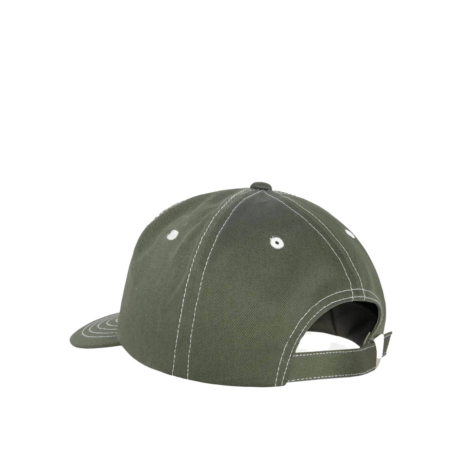 Stussy Mid Depth Int. Crown Strapback Cap, dark olive - Tiki Room Skateboards - 2