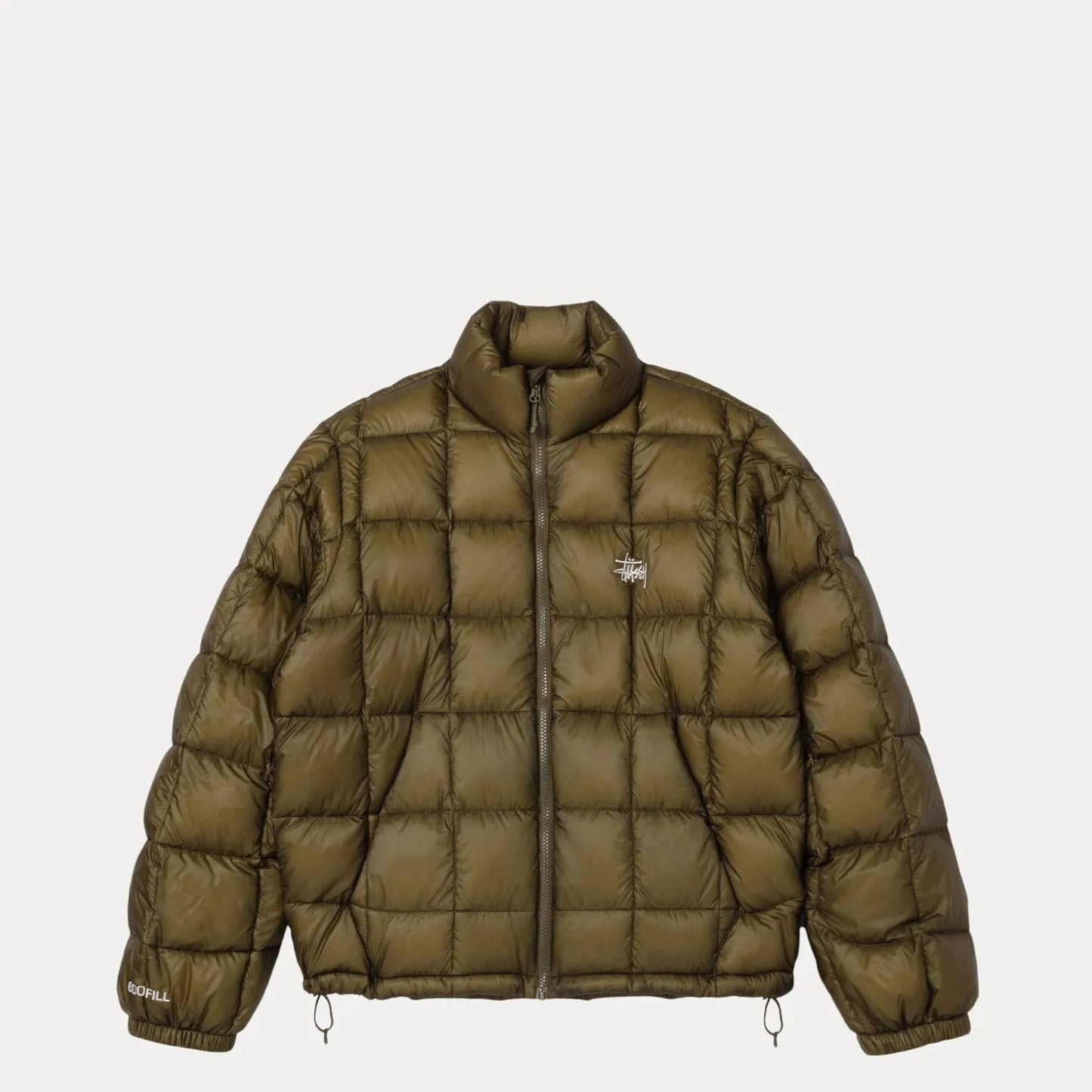 Stussy Midweight Puffer, olive - Tiki Room Skateboards - 1