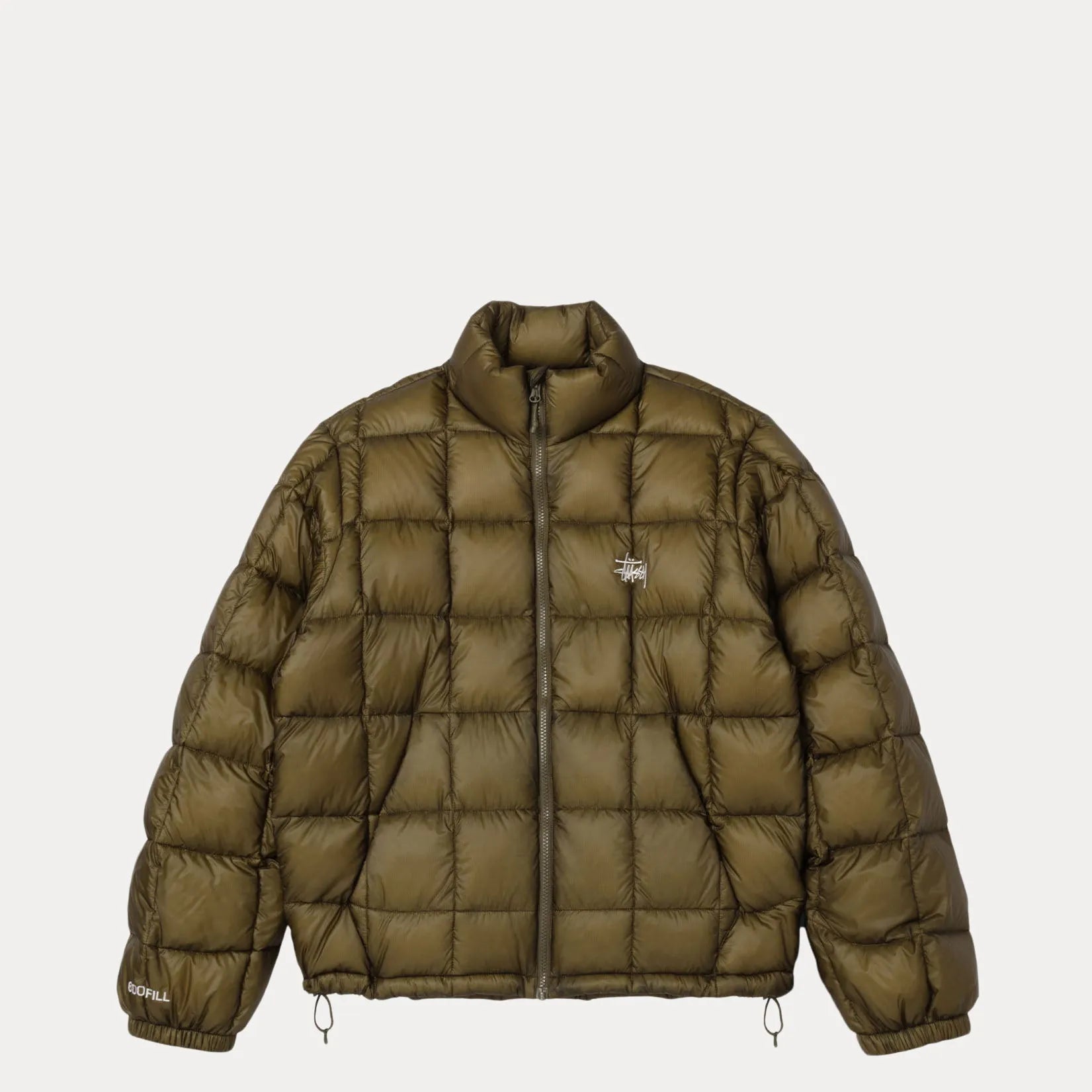 Stussy Midweight Puffer, olive - Tiki Room Skateboards - 1