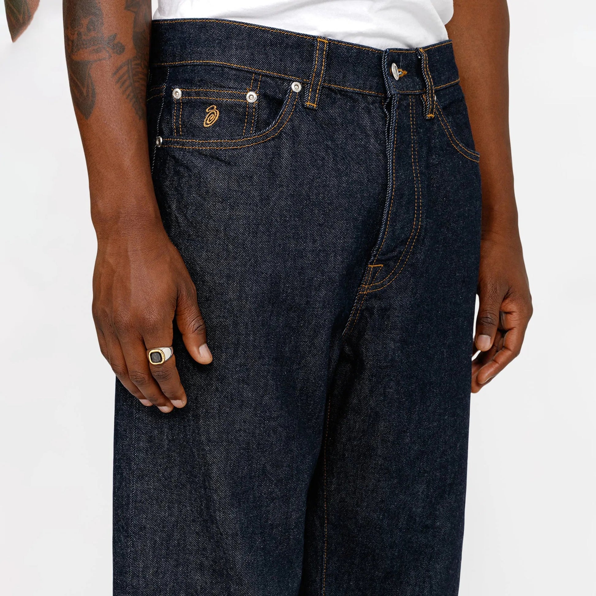 Stussy New Classic Jeans Denim, rinsed indigo - Tiki Room Skateboards - 8