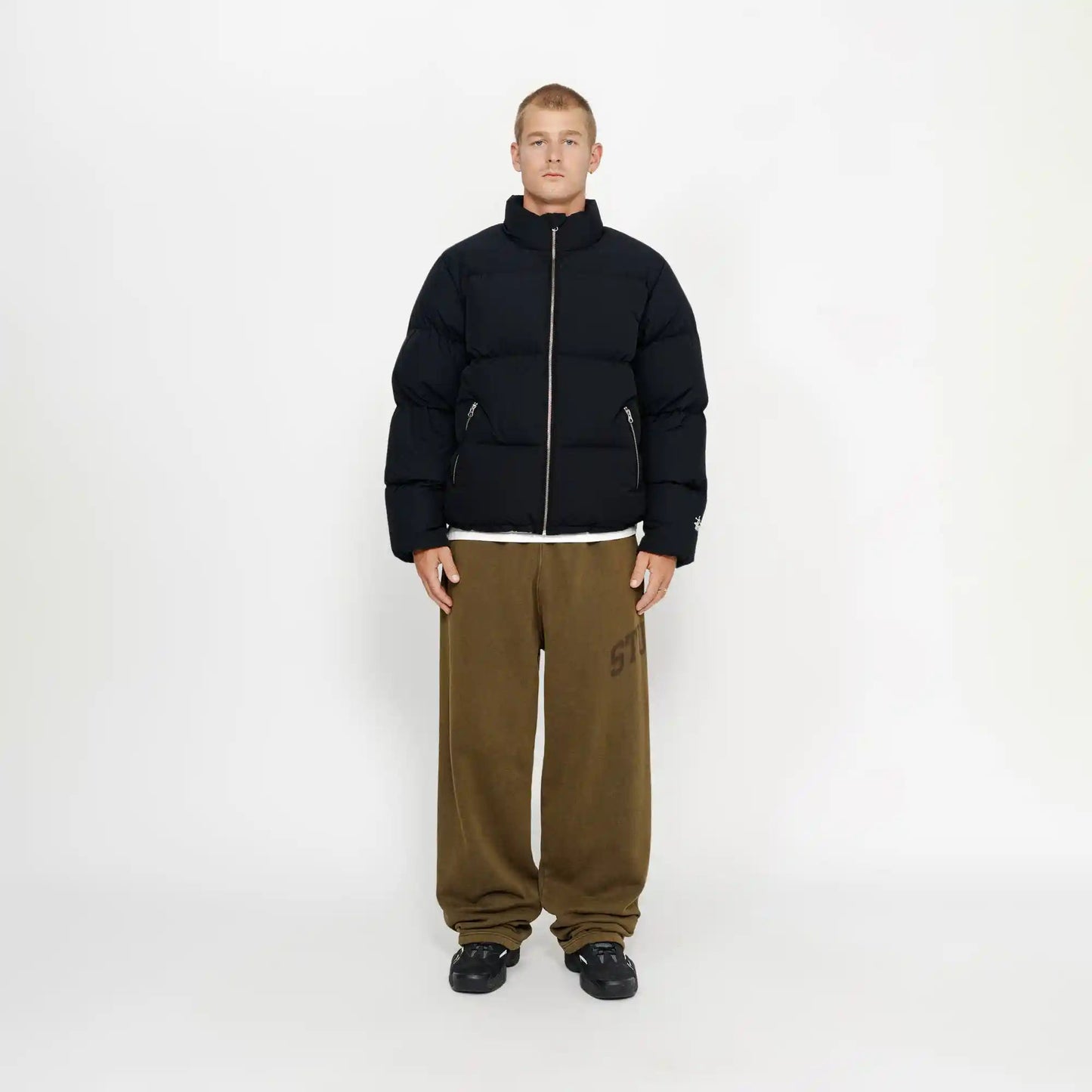 Stussy Nylon Down Puffer, black - Tiki Room Skateboards - 5