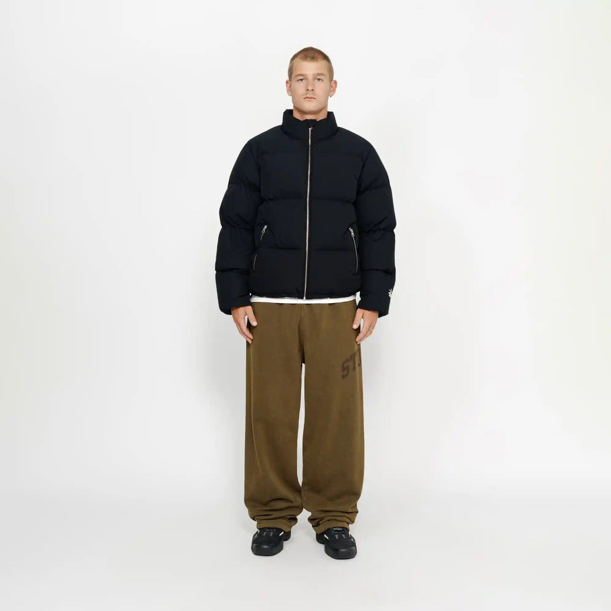 Stussy Nylon Down Puffer, black - Tiki Room Skateboards - 5