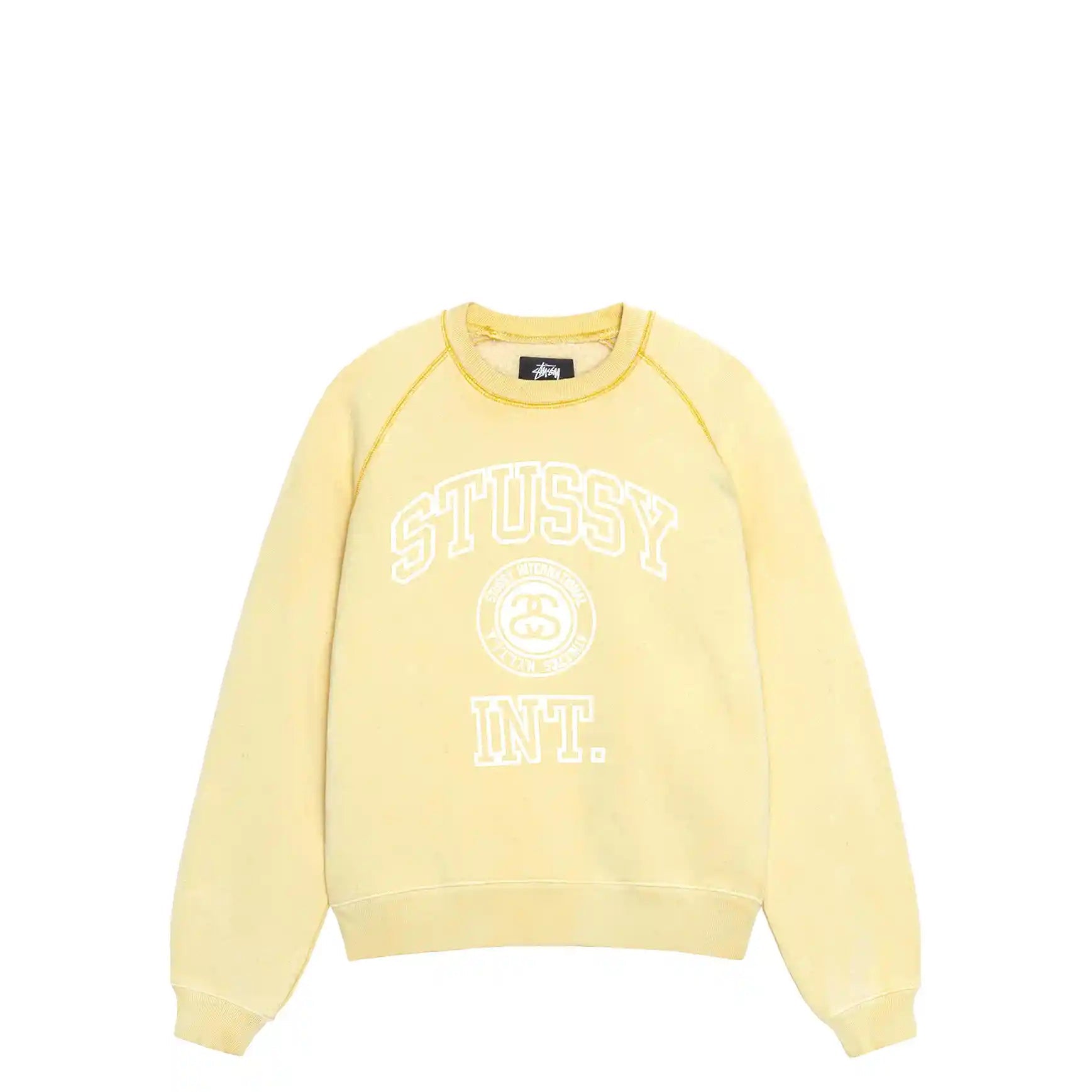 Stussy Overlock Varsity Raglan Crew, honey - Tiki Room Skateboards - 1