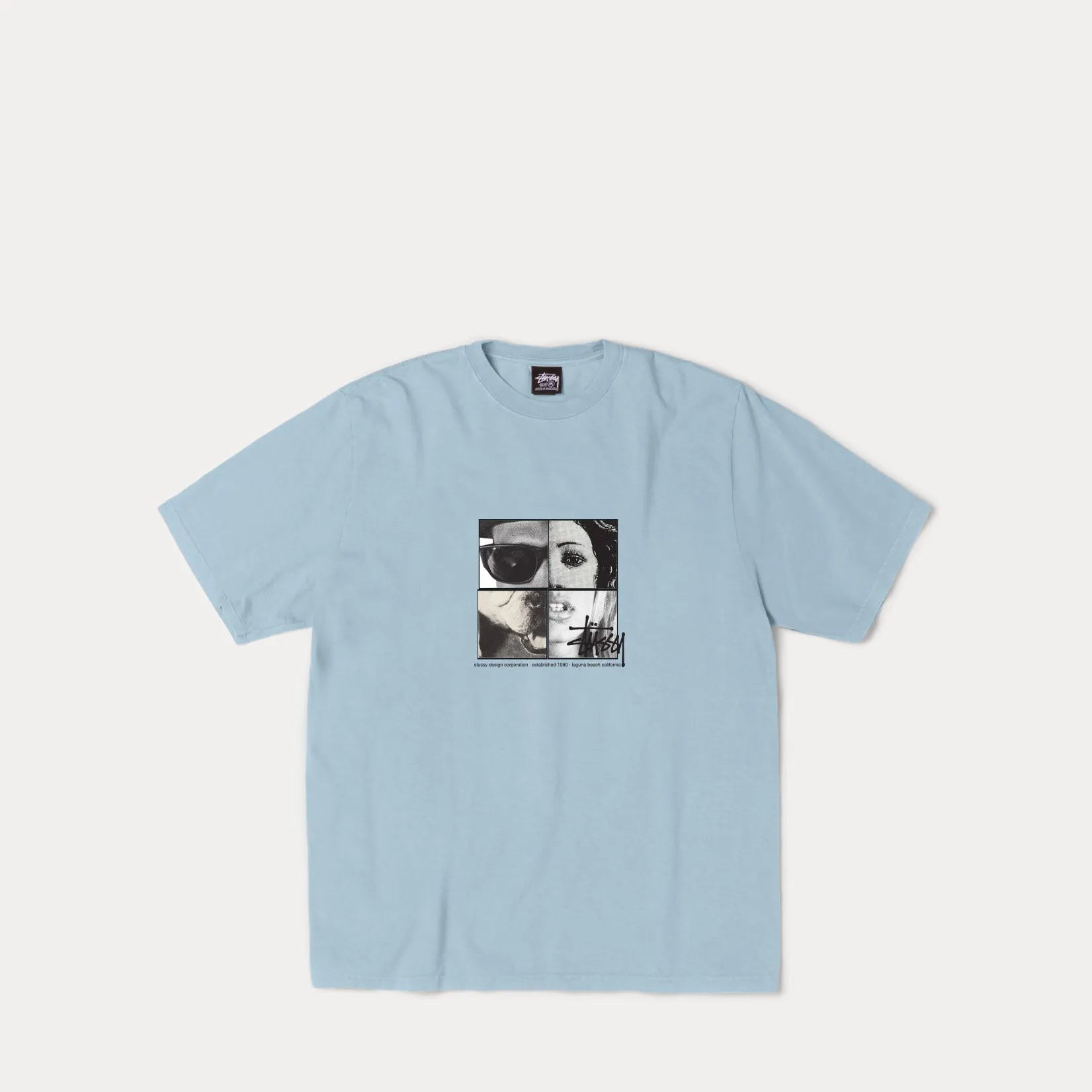 Stussy Personalities Tee, slate - Tiki Room Skateboards - 1