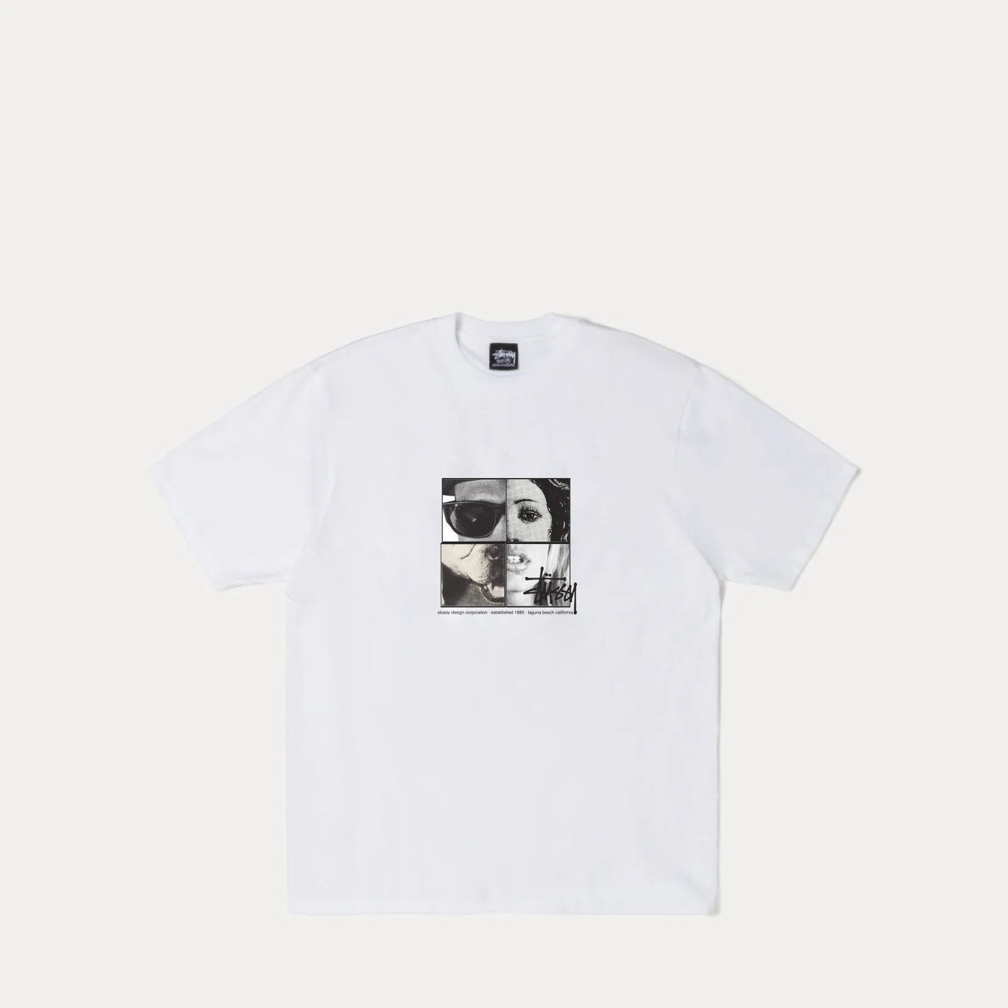 Stussy Personalities Tee, white - Tiki Room Skateboards - 1