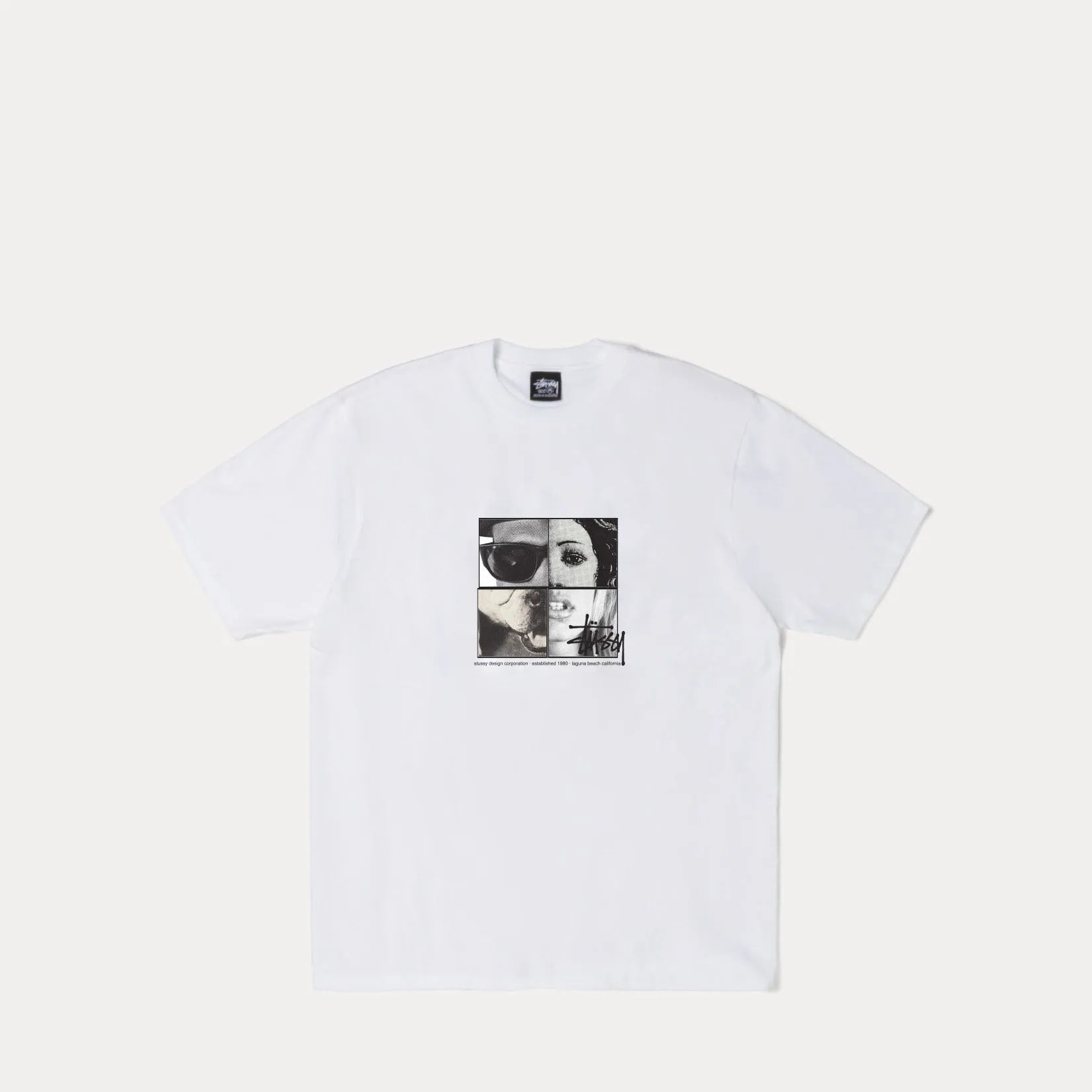 Stussy Personalities Tee, white - Tiki Room Skateboards - 1