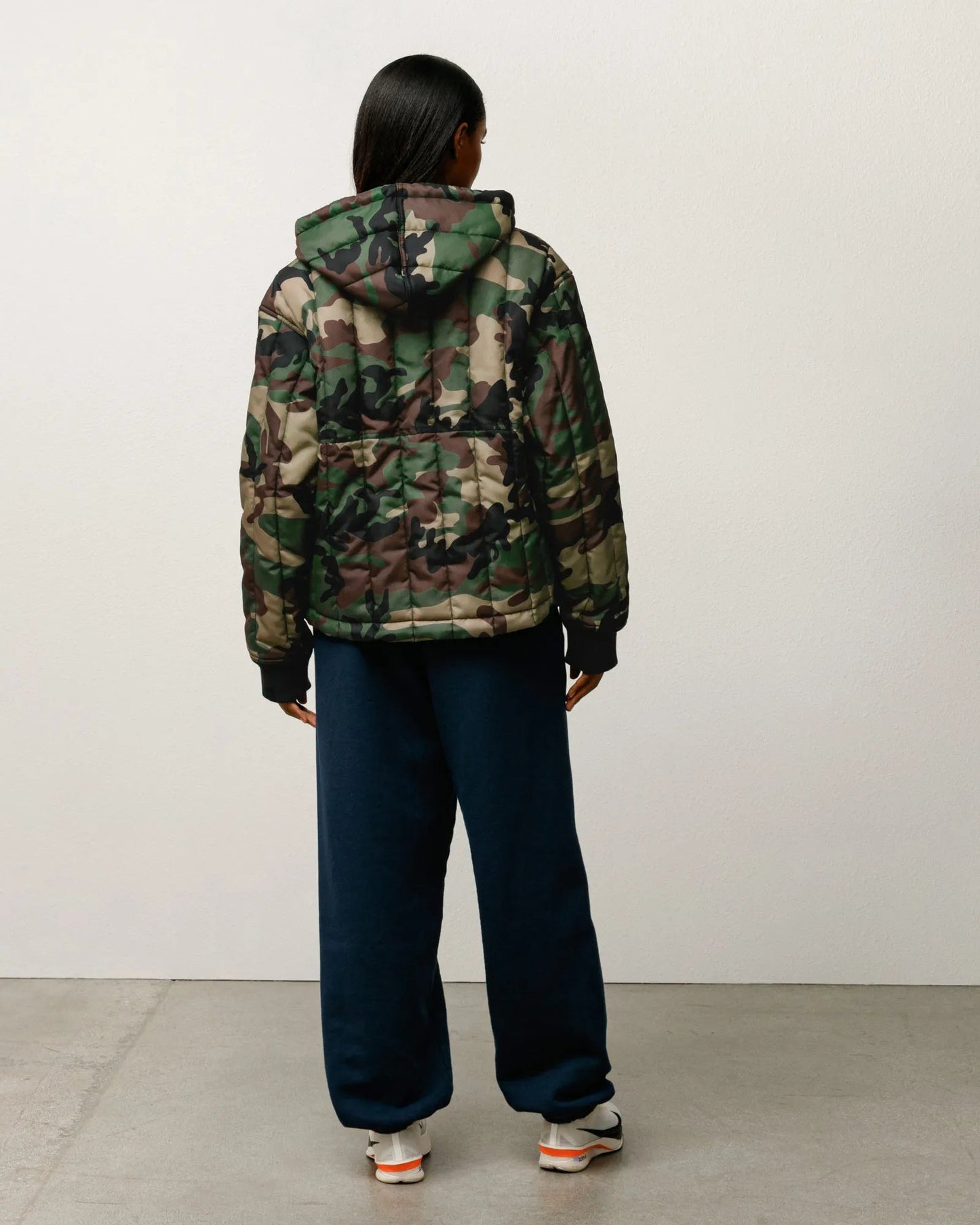 Stussy Quilted Nylon Work Jacket, woodland camo - Tiki Room Skateboards - 5
