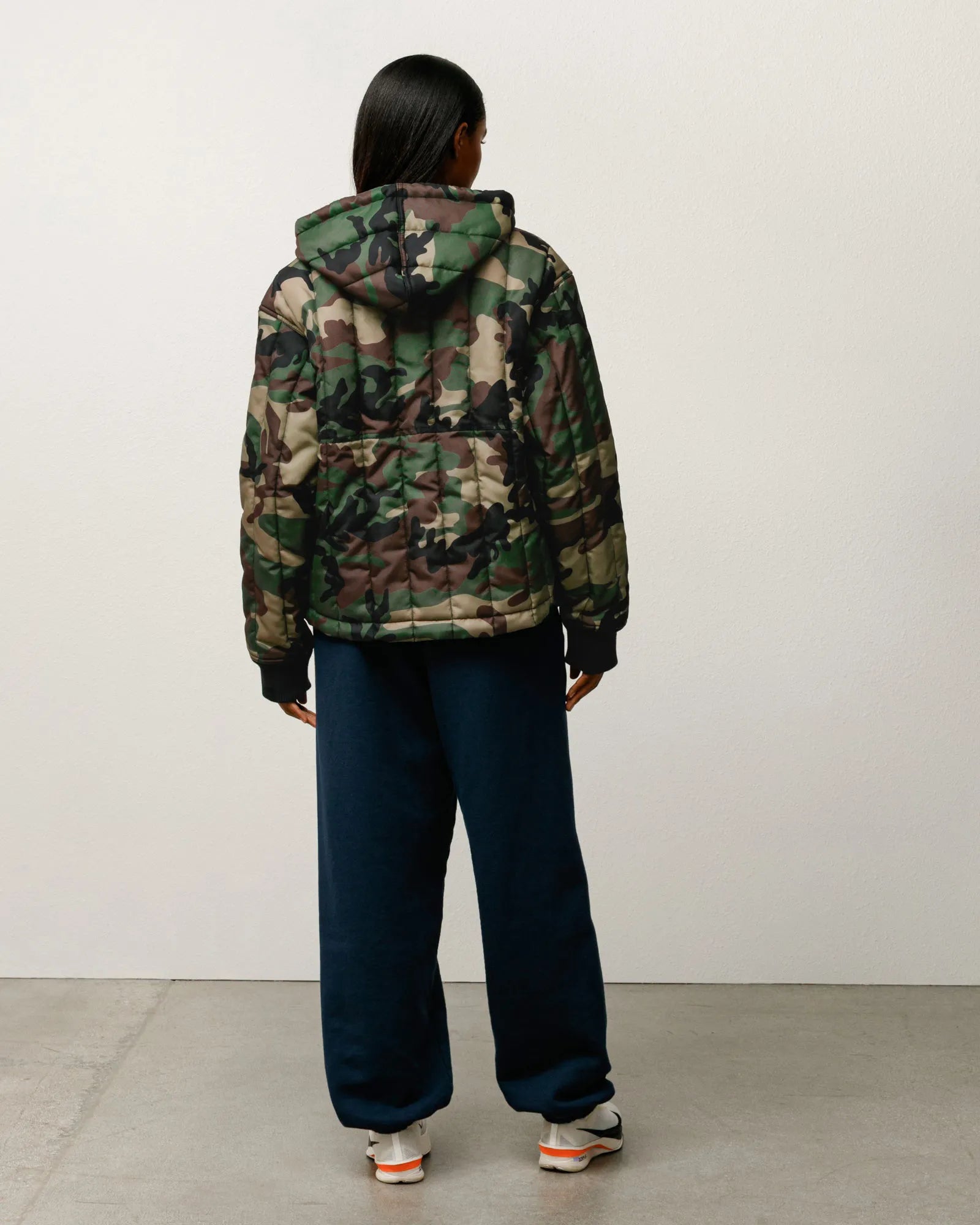 Stussy Quilted Nylon Work Jacket, woodland camo - Tiki Room Skateboards - 5