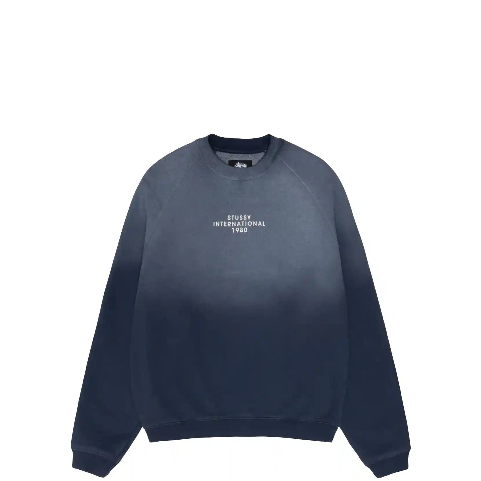 Stussy Raglan Sleeve Crew, navy - Tiki Room Skateboards - 1