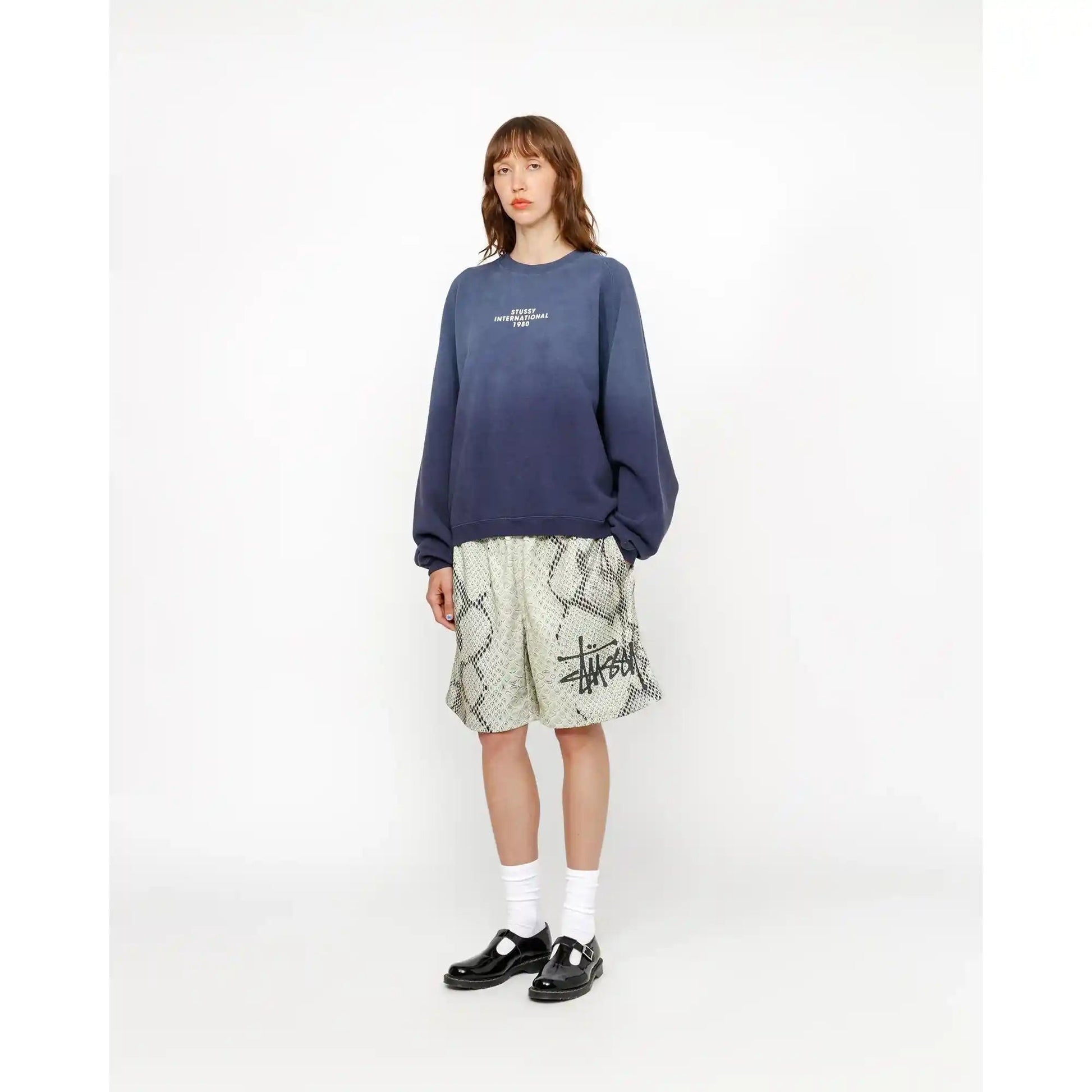 Stussy Raglan Sleeve Crew, navy - Tiki Room Skateboards - 2