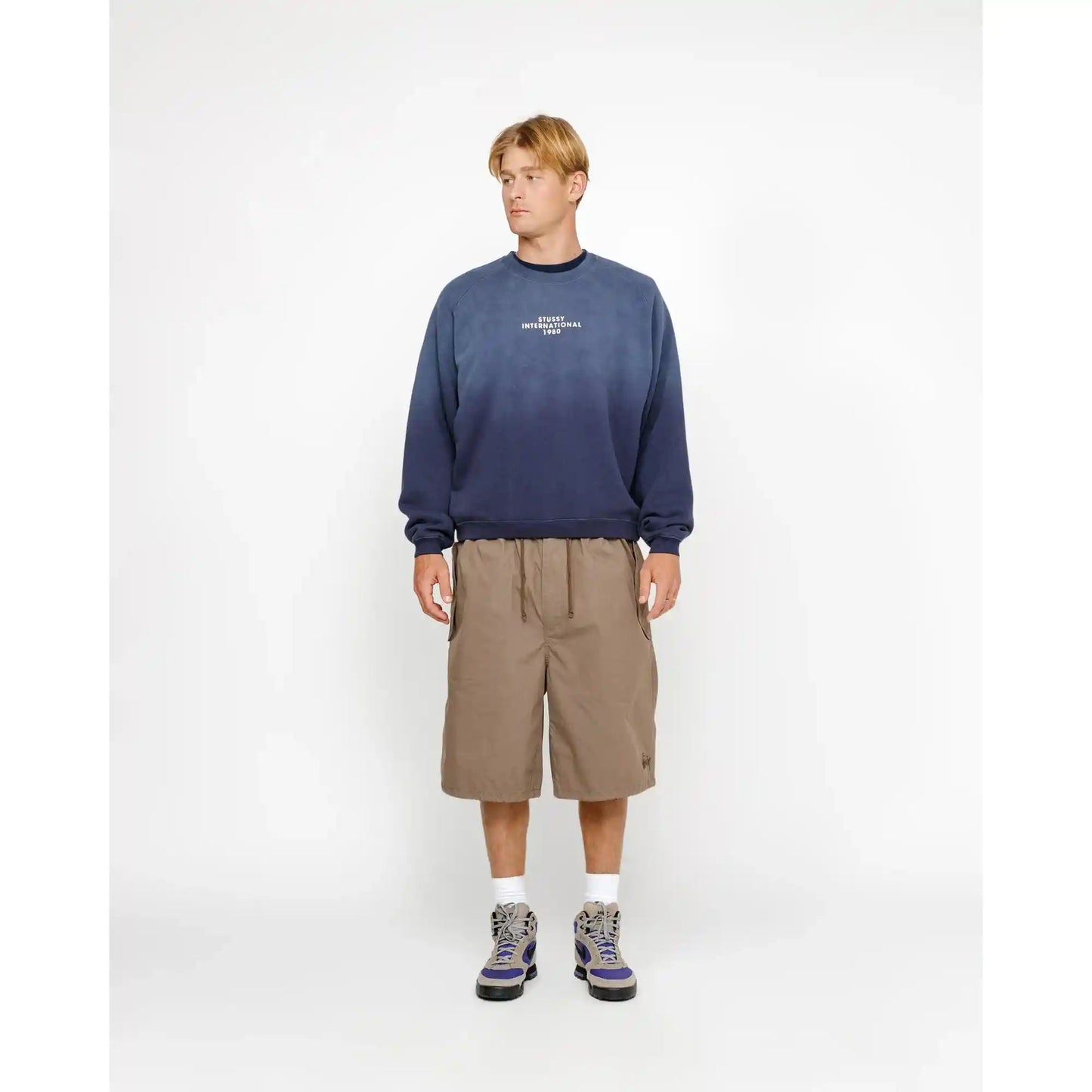 Stussy Raglan Sleeve Crew, navy - Tiki Room Skateboards - 4