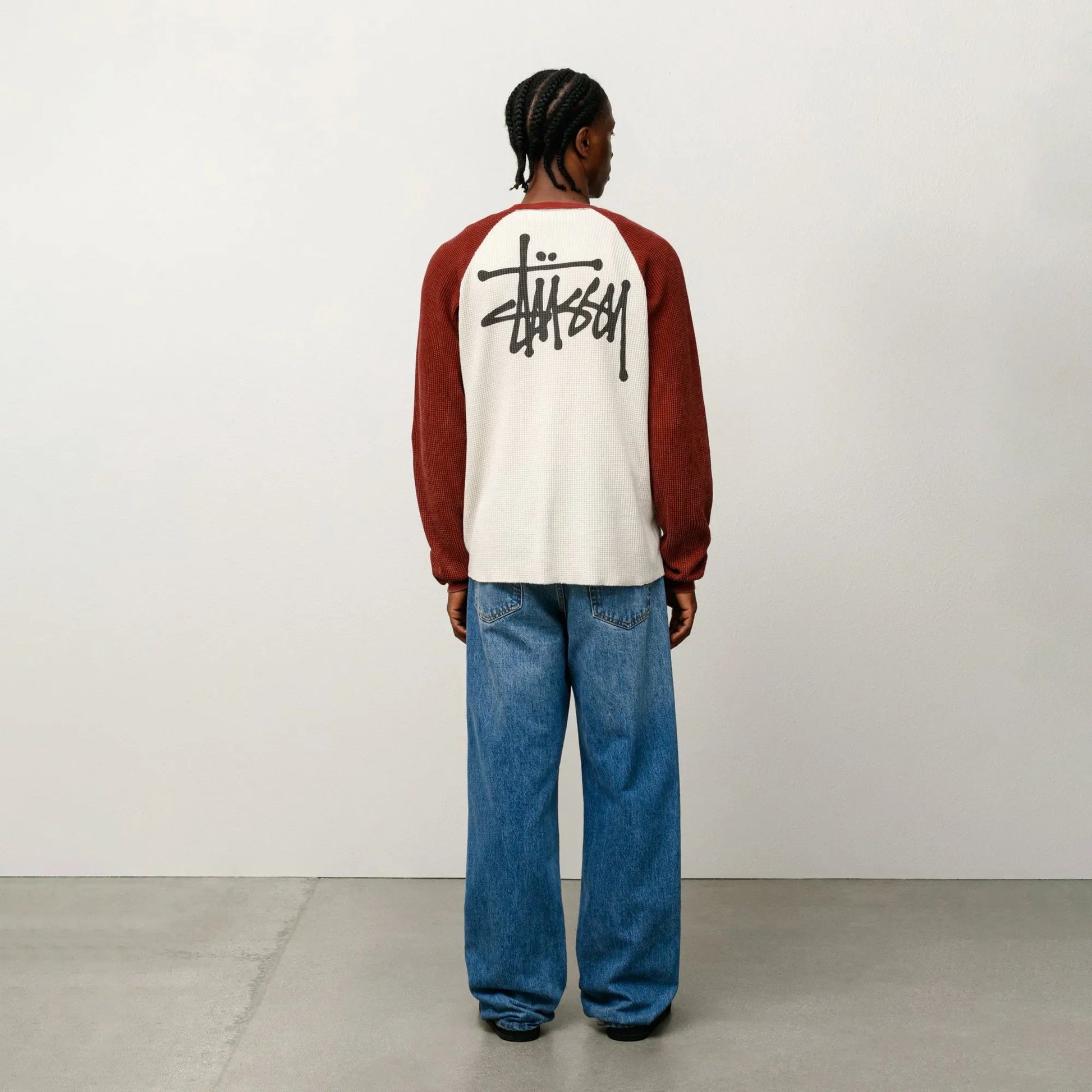 Stussy Raglan Thermal 2 Tone, off white - Tiki Room Skateboards - 5