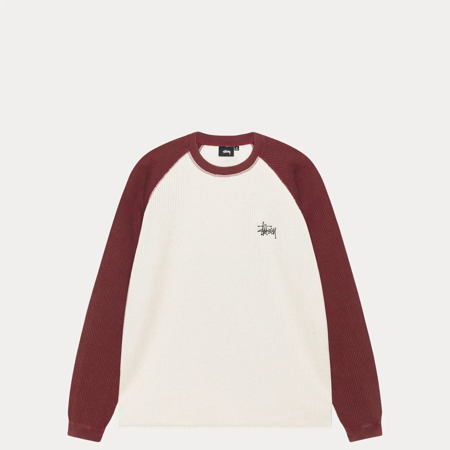 Stussy Raglan Thermal 2 Tone, off white - Tiki Room Skateboards - 1