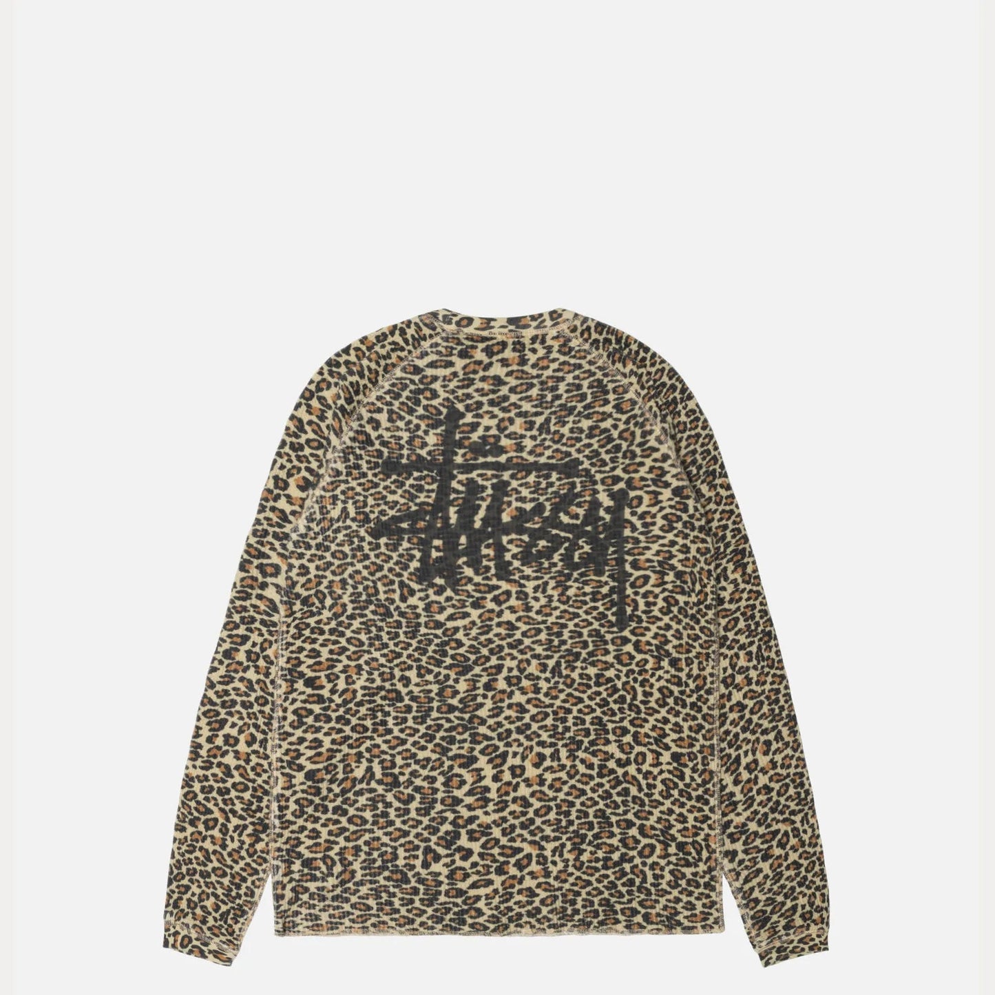 Stussy Raglan Thermal Basic Stock, leopard - Tiki Room Skateboards - 1