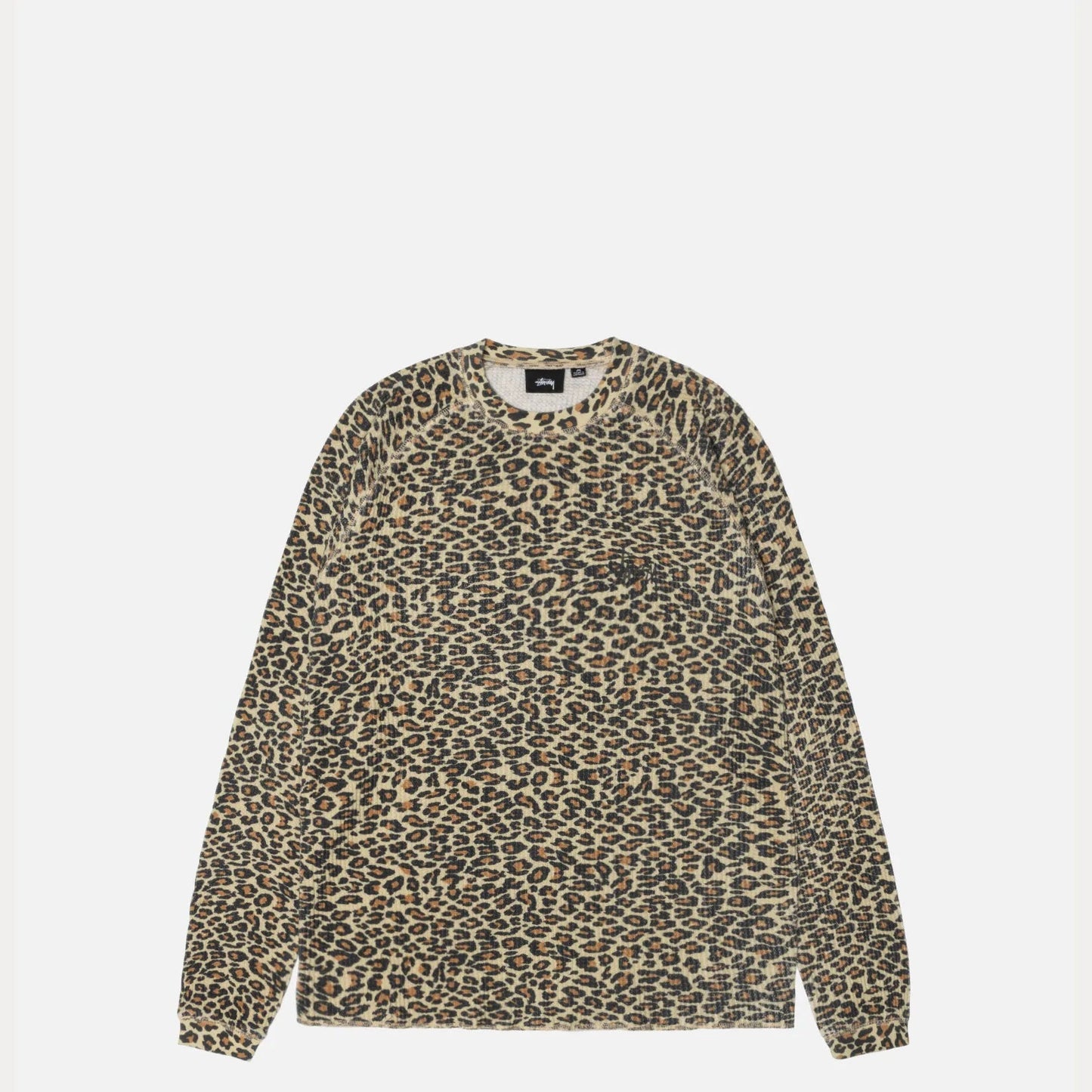 Stussy Raglan Thermal Basic Stock, leopard - Tiki Room Skateboards - 2