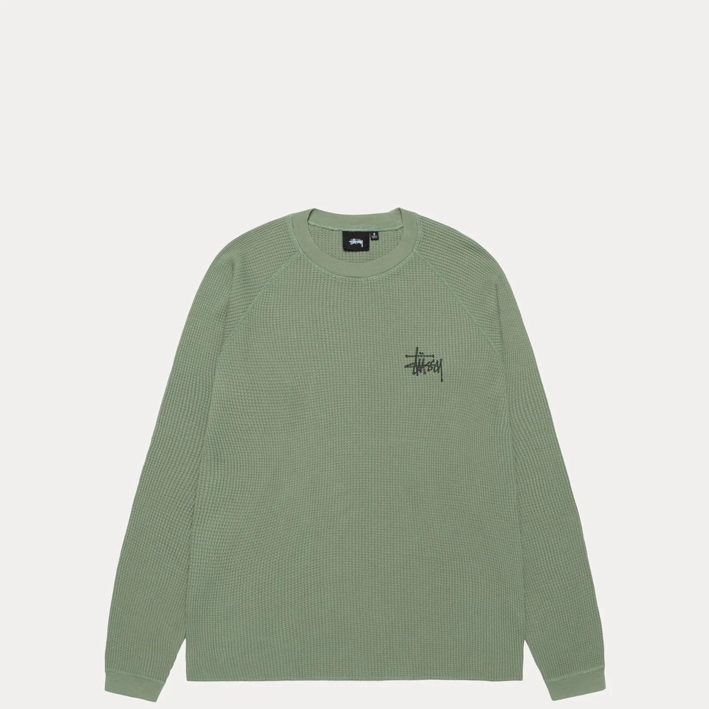 Stussy Raglan Thermal Basic Stock, sage - Tiki Room Skateboards - 2