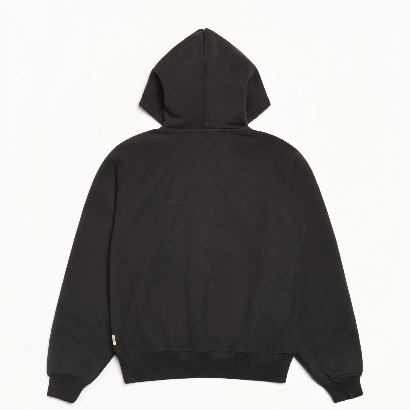 Stussy Raglan Zip Hood, washed black - Tiki Room Skateboards - 2