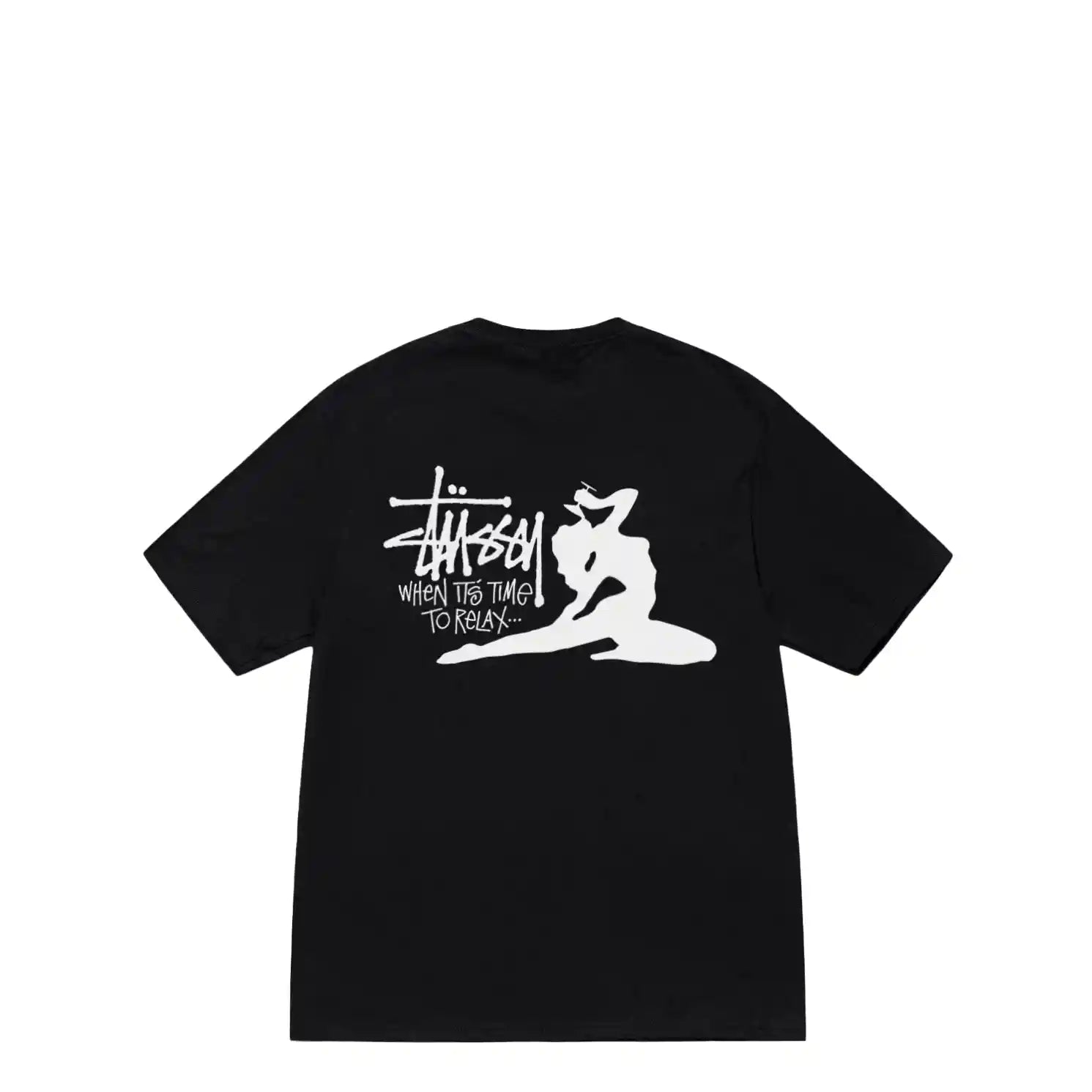 Stussy Relax Tee, black - Tiki Room Skateboards - 1