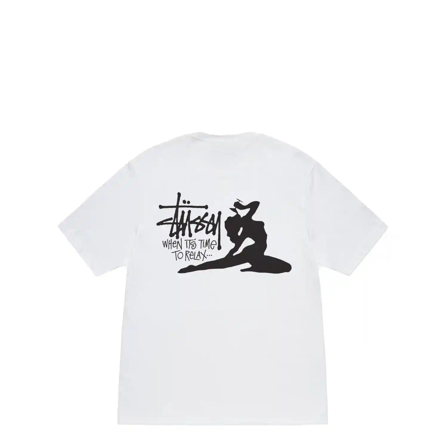 Stussy Relax Tee, white - Tiki Room Skateboards - 1