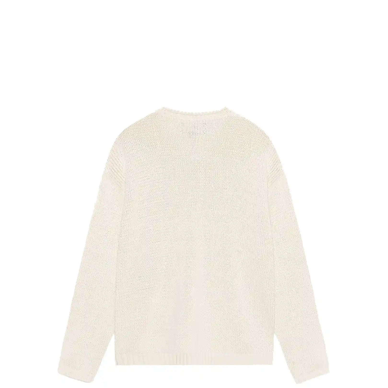 Stussy Roll V-Neck Logo Sweater, natural - Tiki Room Skateboards Stussy Roll V-Neck Logo Sweater, natural - Tiki Room Skateboards